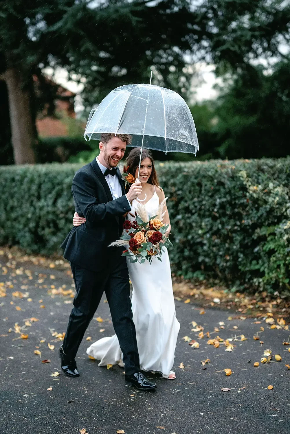 Sunlight & Raindrops: Jess & Chad’s Atmospheric Autumn Wedding at Hodsock Priory