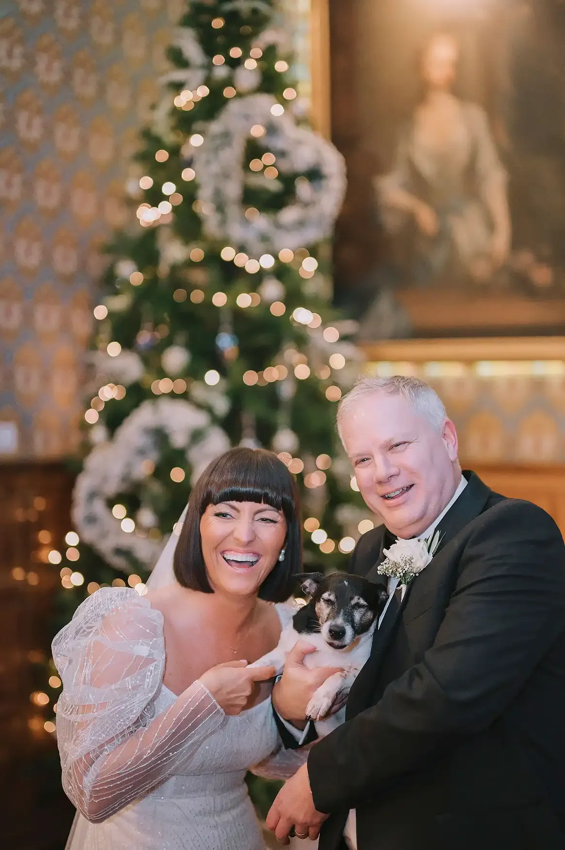 Christmas Lights & Black Tie: Lyndsey & Berkley’s Winter Wedding at Hodsock Priory