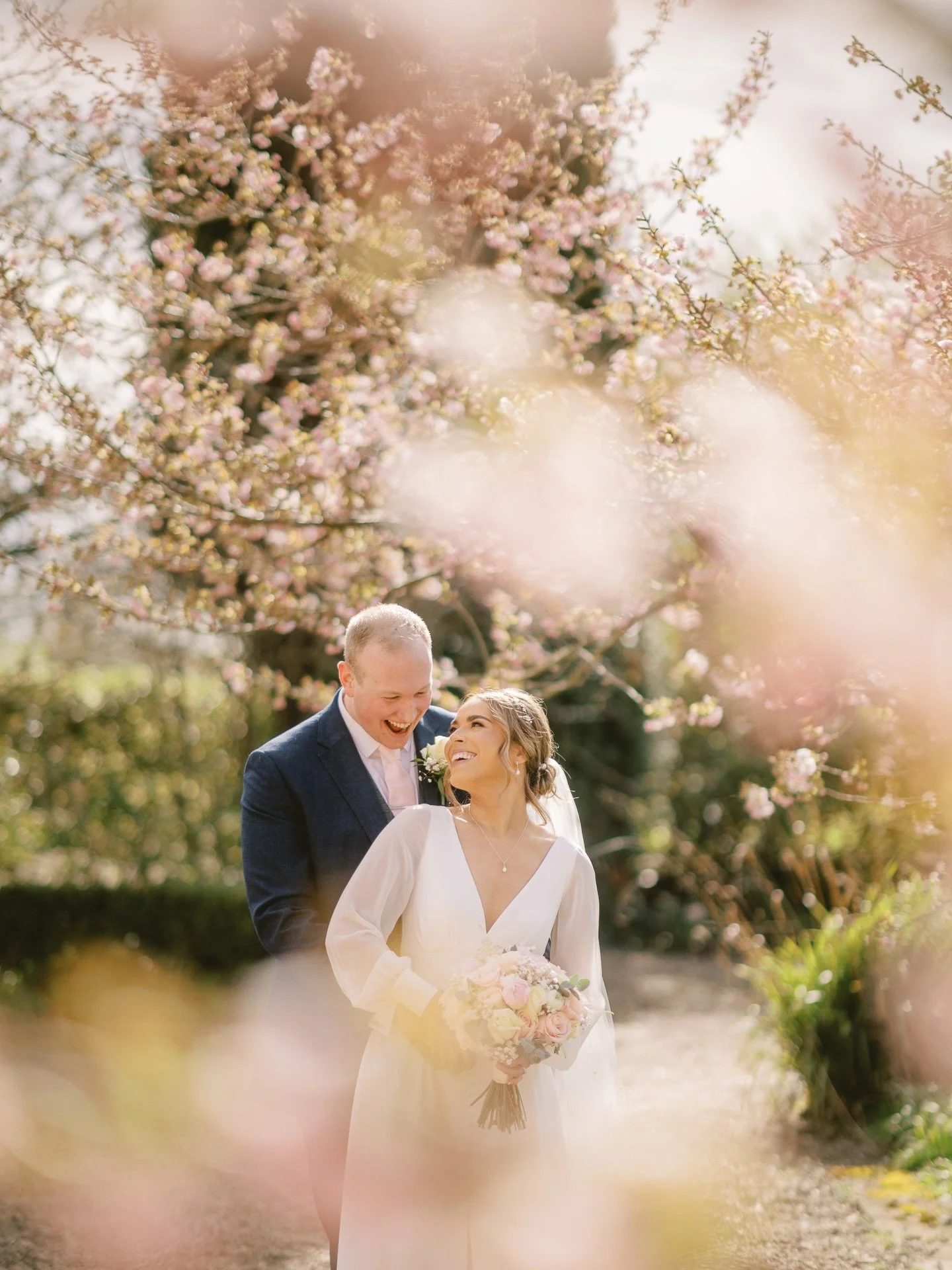 There are so many gorgeous blossom trees around at the moment - none more stunning than those @hodsock.priory - Here are a few images from Beckie &amp; Dan&rsquo;s beautiful spring wedding I photographed.
.
.
.
.
.
.
.
Hair :- @hairby_kerry 
Makeup :