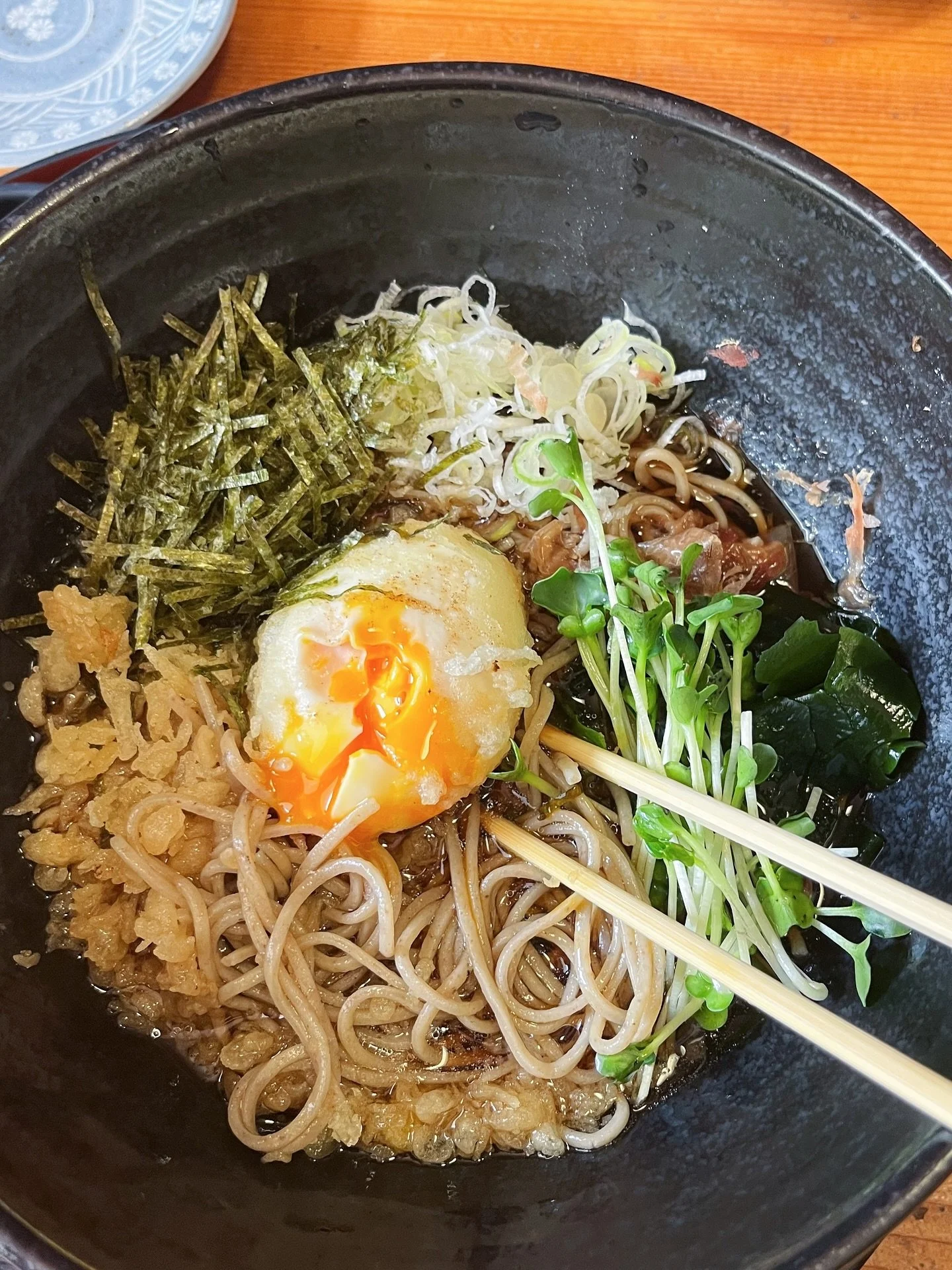A tempura fried, soft-boiled egg 🫦 which I never realized was a thing but now I can&rsquo;t stop thinking about it about her #takemeback