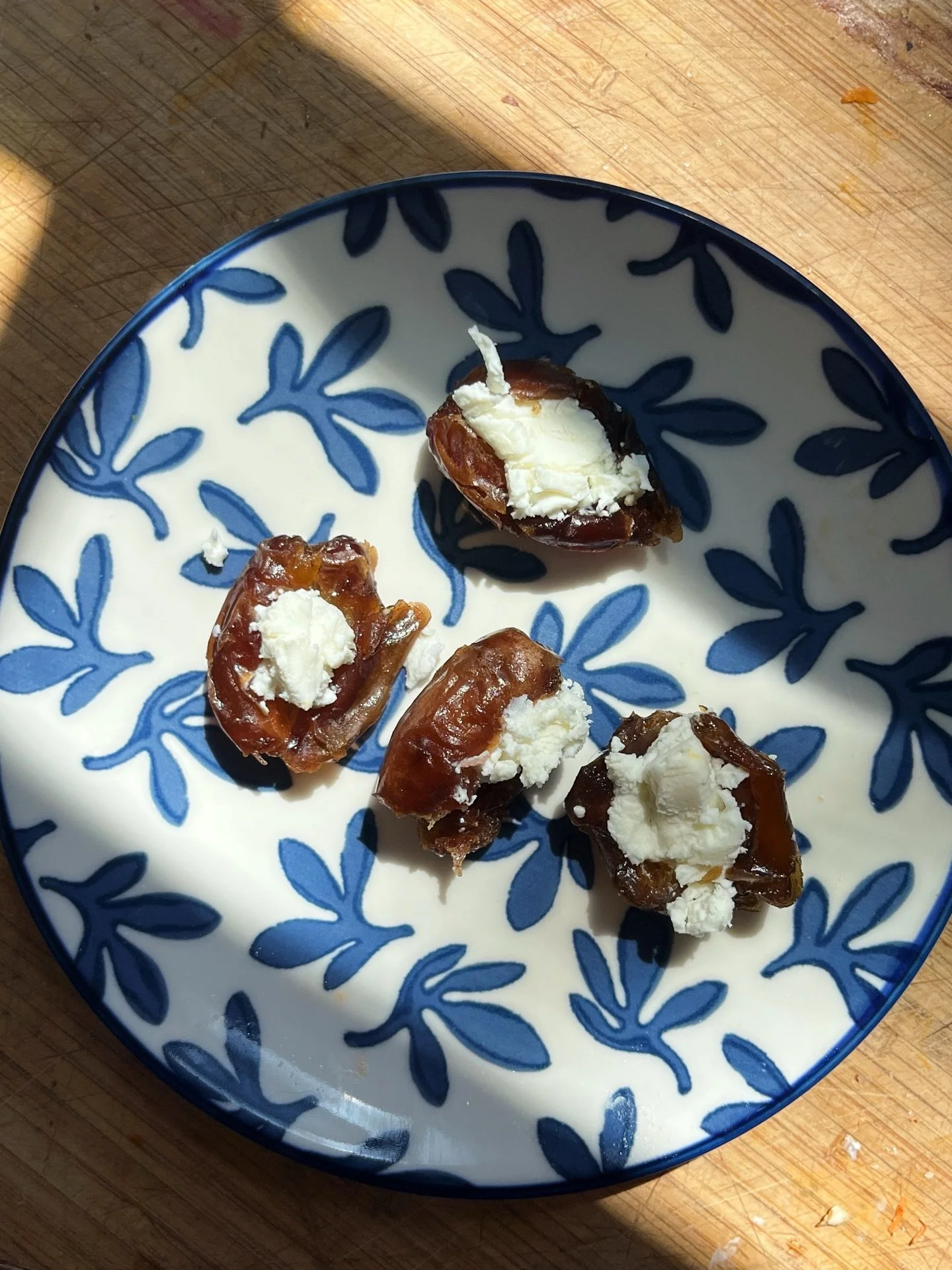 Dates &amp; goat cheese. And a little bit of olive oil. That&rsquo;s all I have to say.