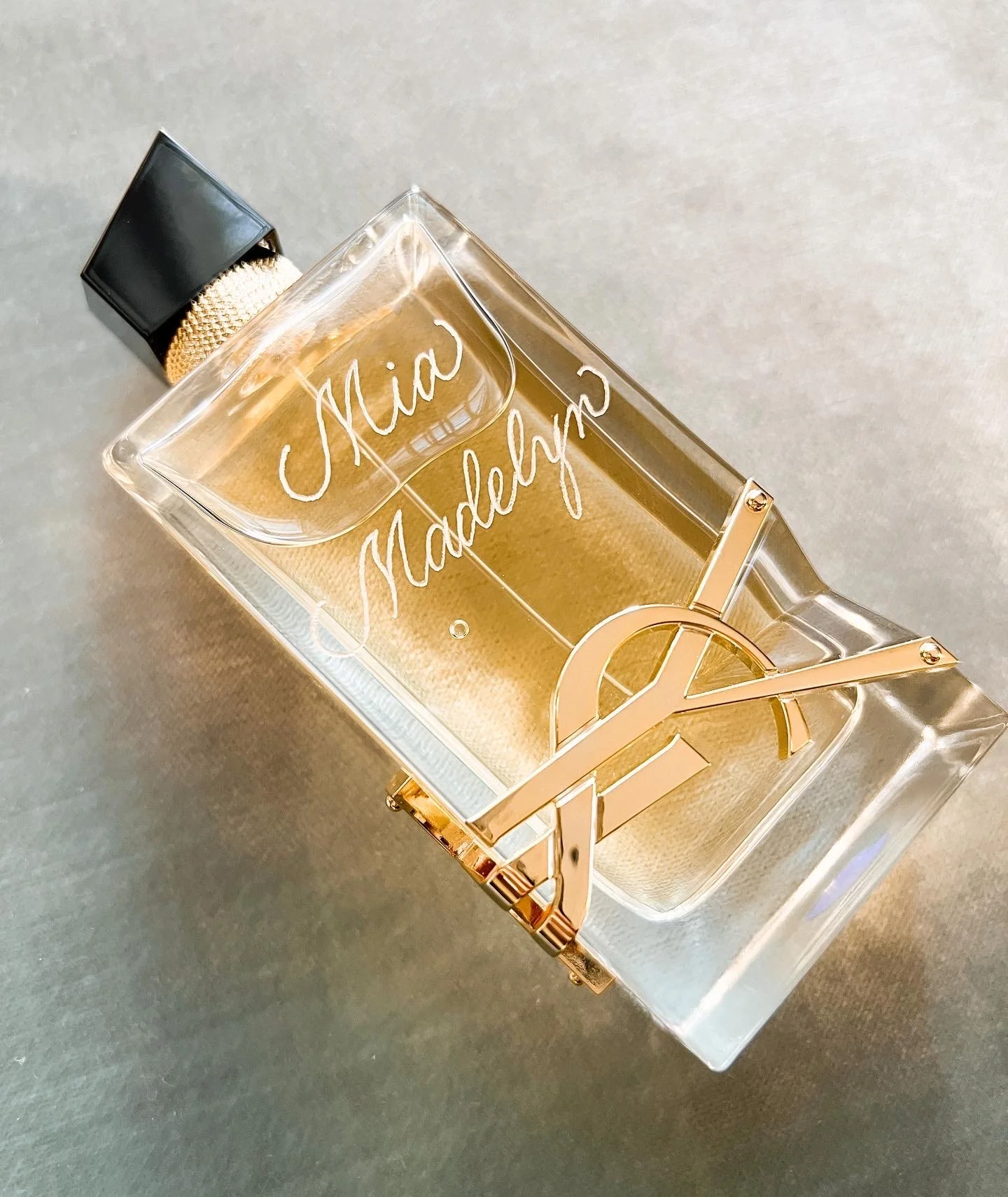 engraved perfume bottle