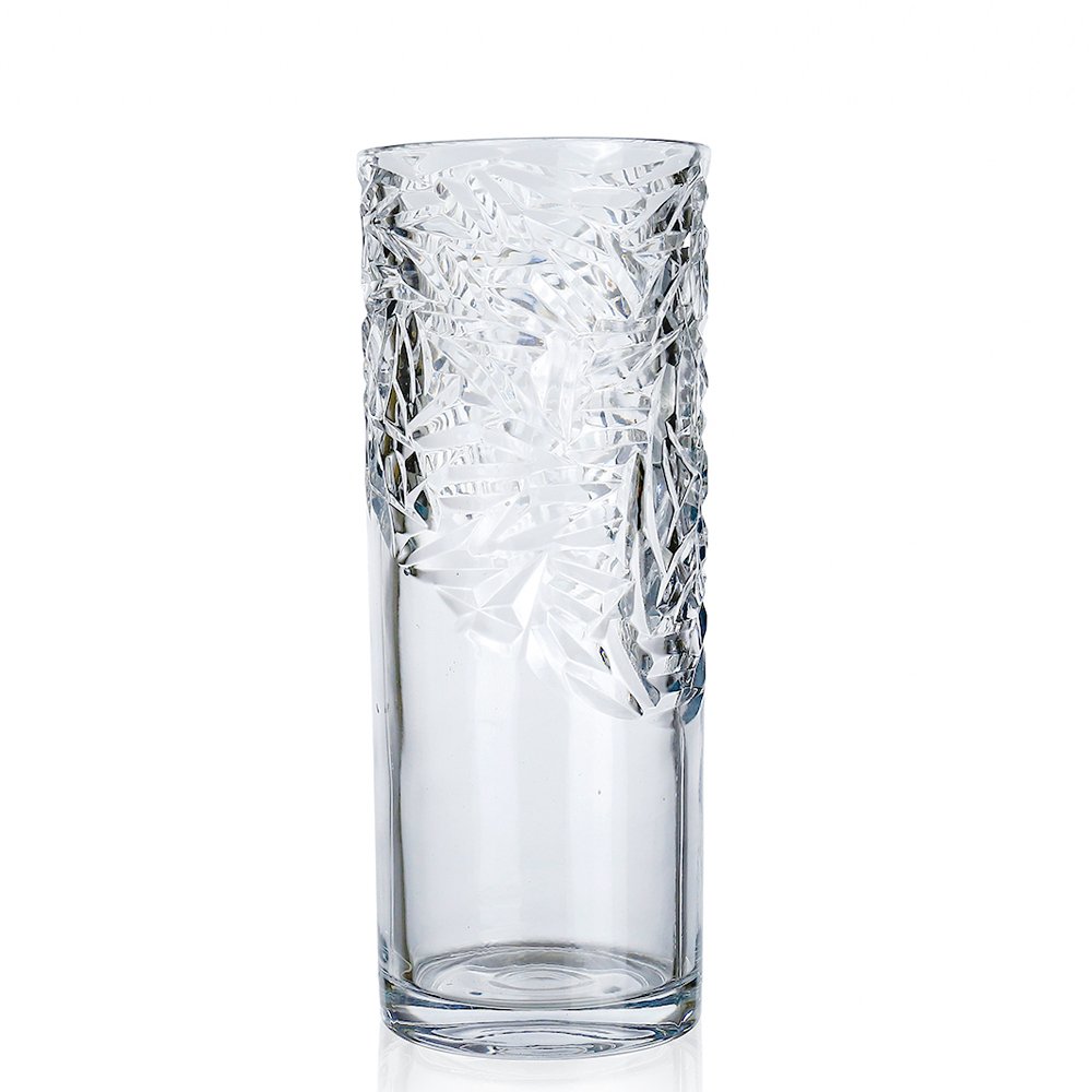 Clear Artsy Cylinder Glass Vase