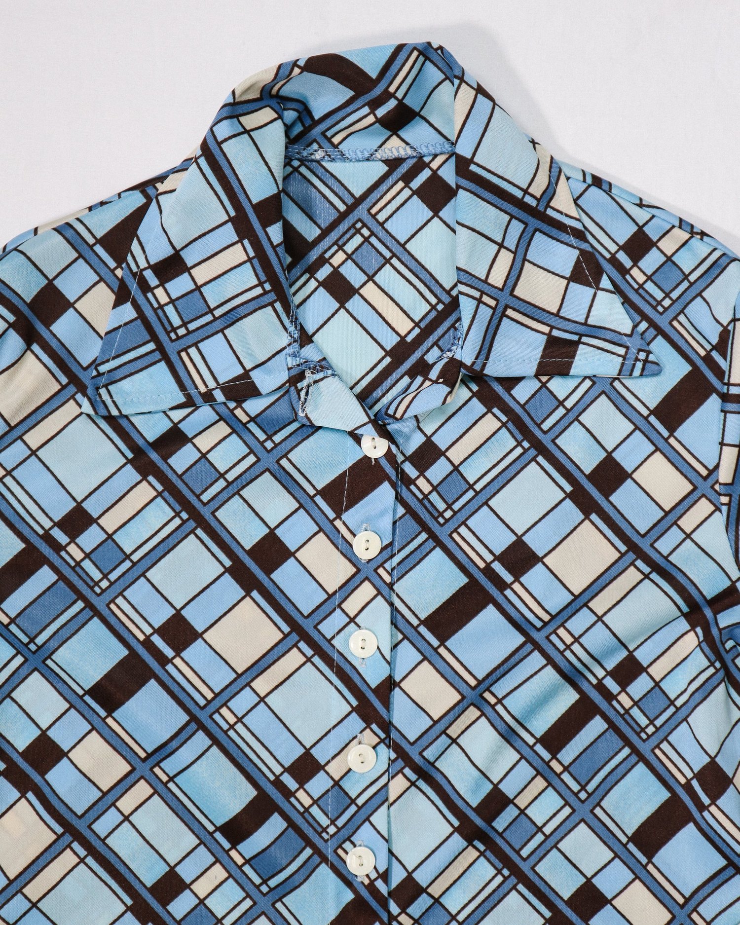 butterfly collar dress shirt Vintage 70's Hutspah Men's Large Shirt Disco Butterfly Collar Mountain Water