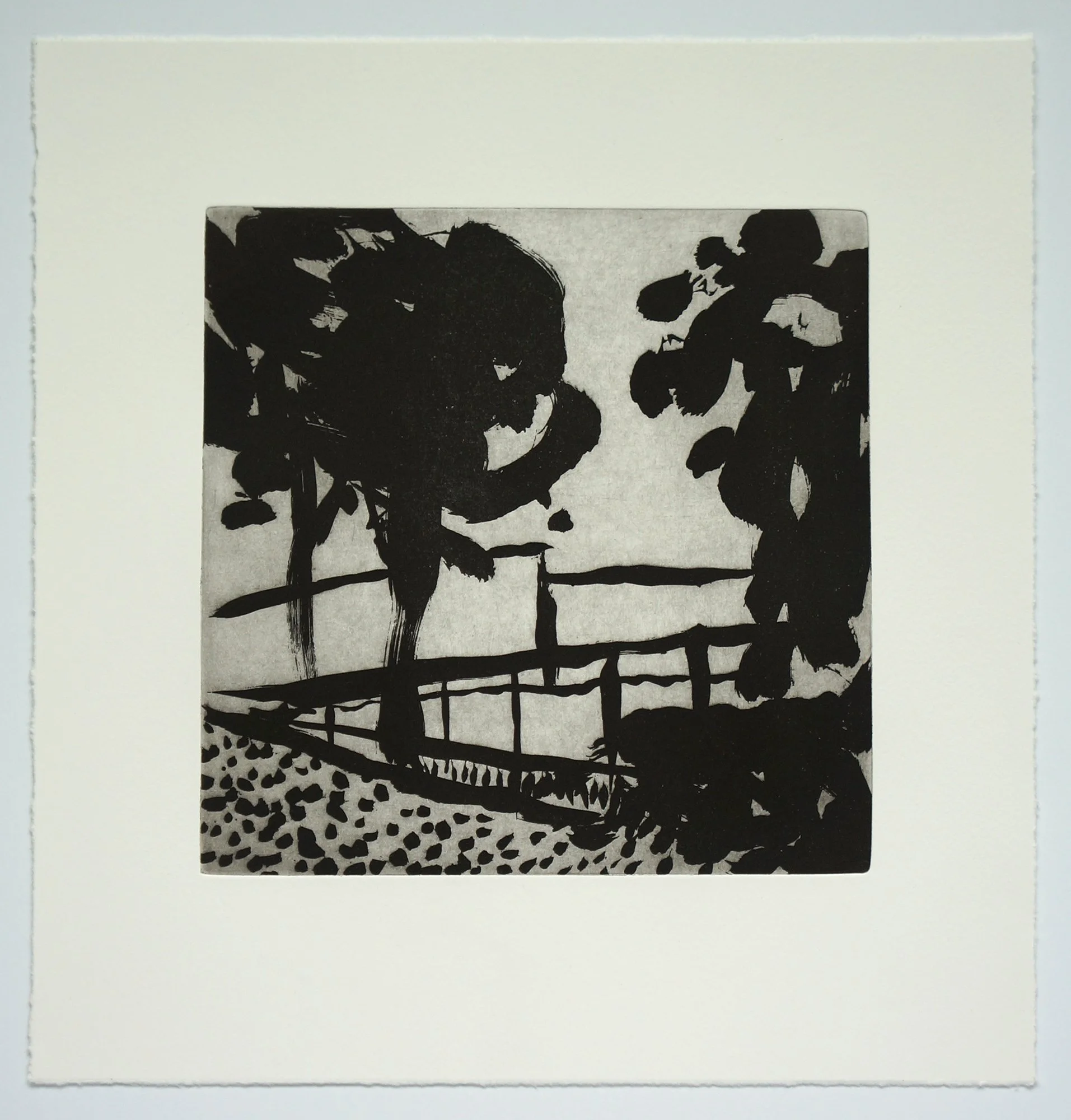 Sulking (2025), sugar lift aquatint, 13X12.5"