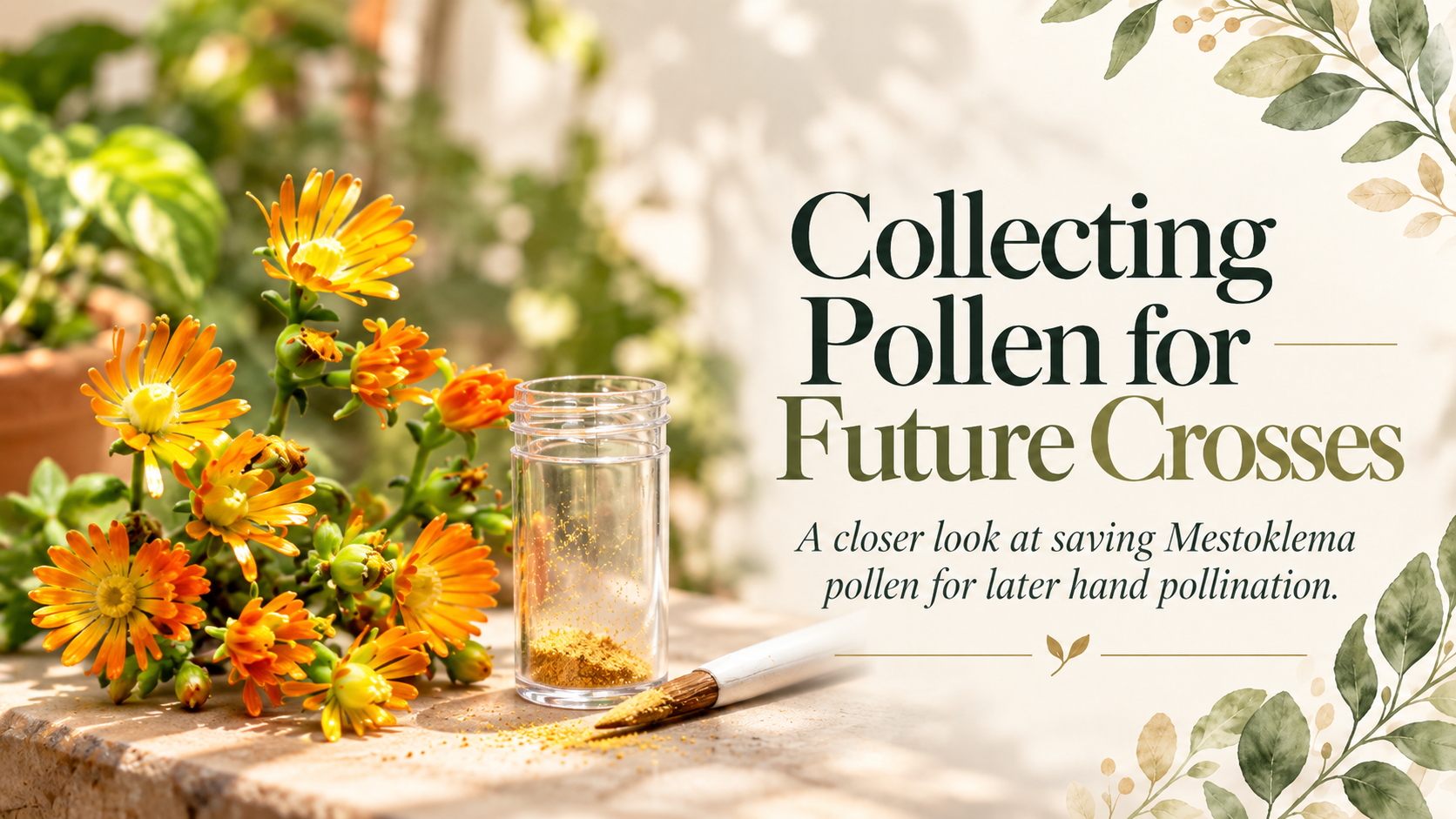 Collecting Pollen for Future Crosses