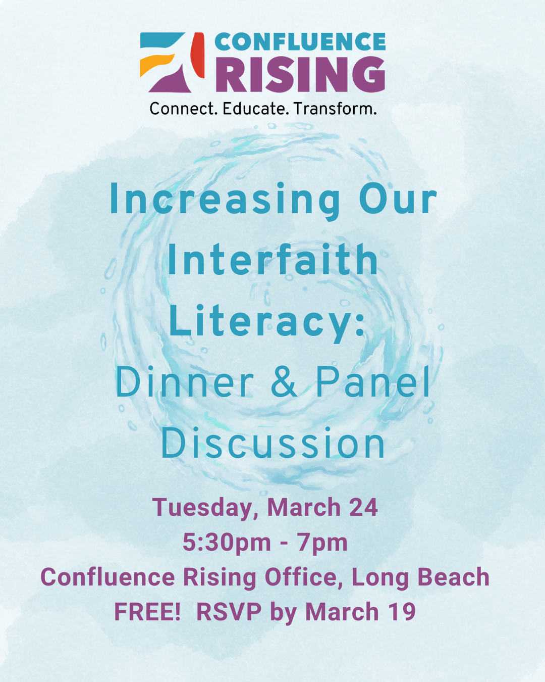 Increasing Our Interfaith Literacy - Dinner & Panel Discussion