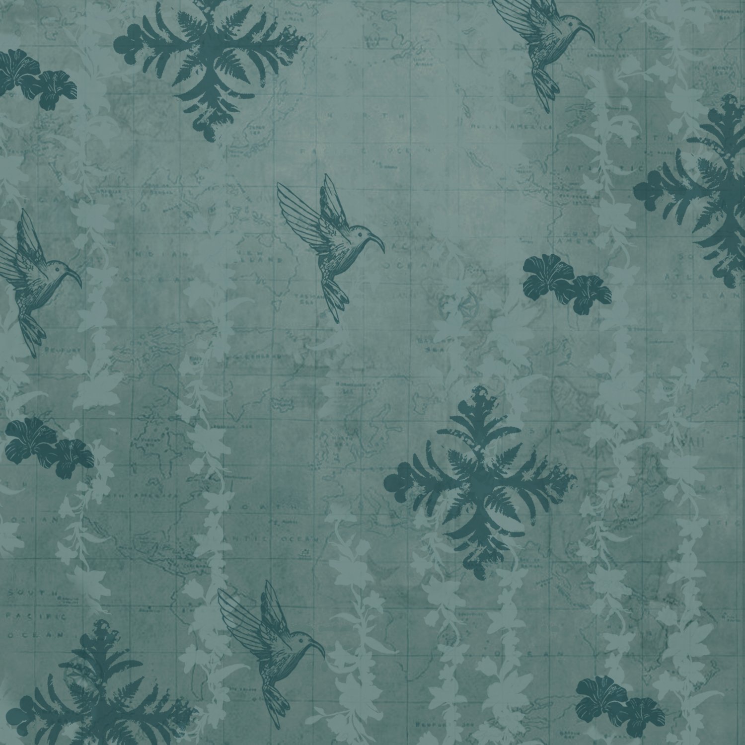 Hale’iwa Coffee Roasters - Flower Theme Print Light Blue.jpg