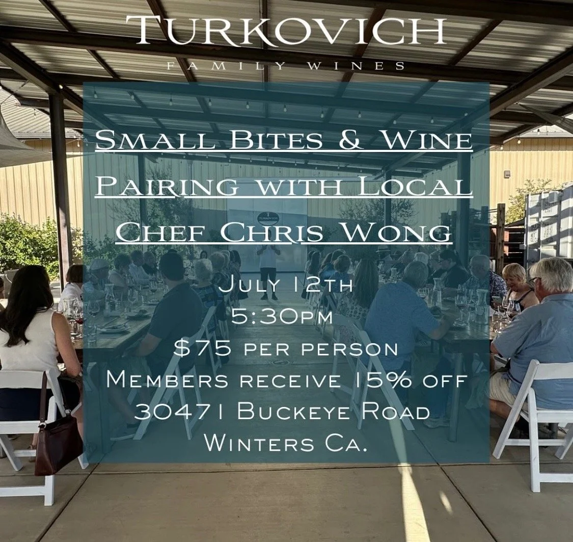 Small Bites and Wine Pairing with local chef Chris Wong