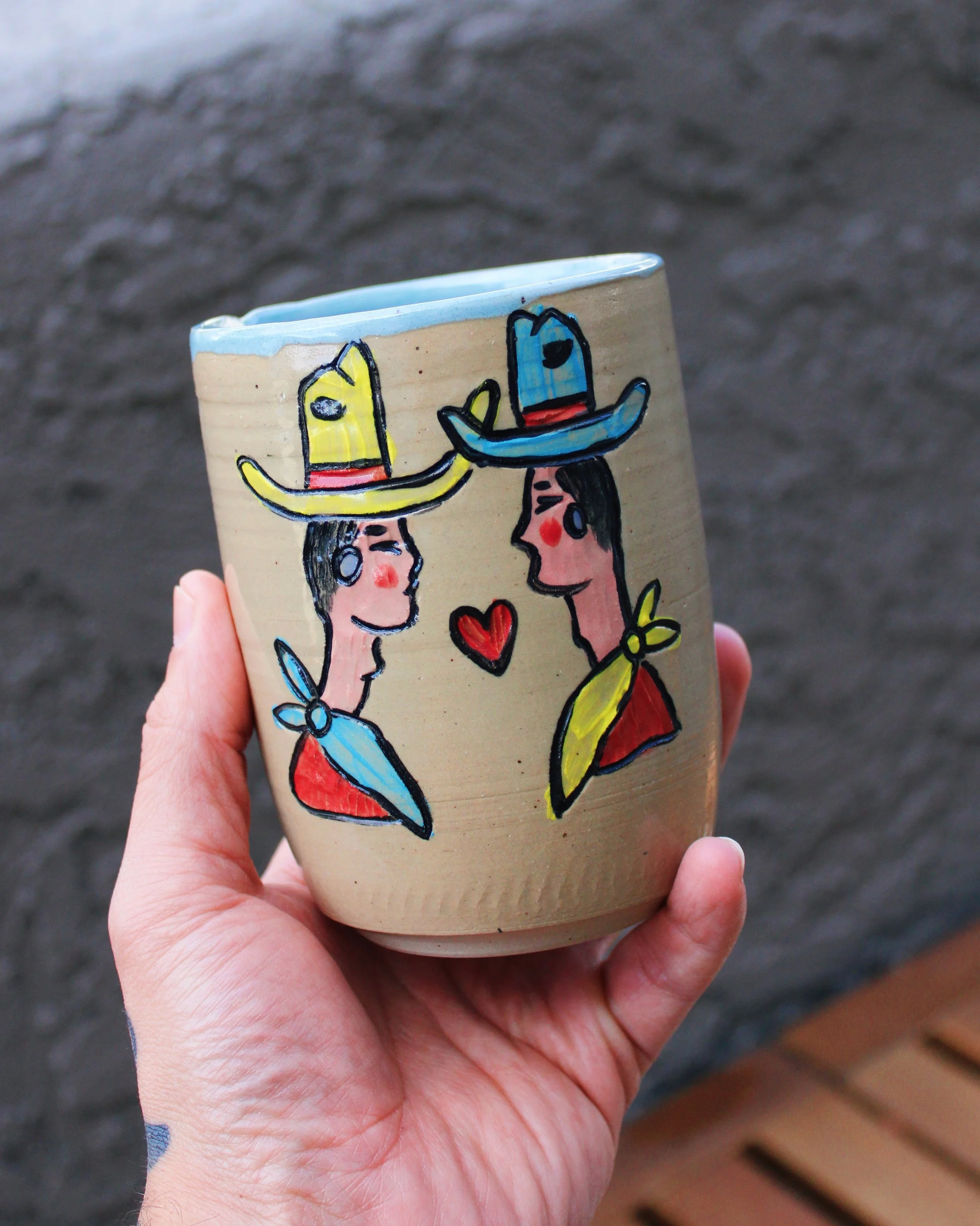 Lovers, various size cups