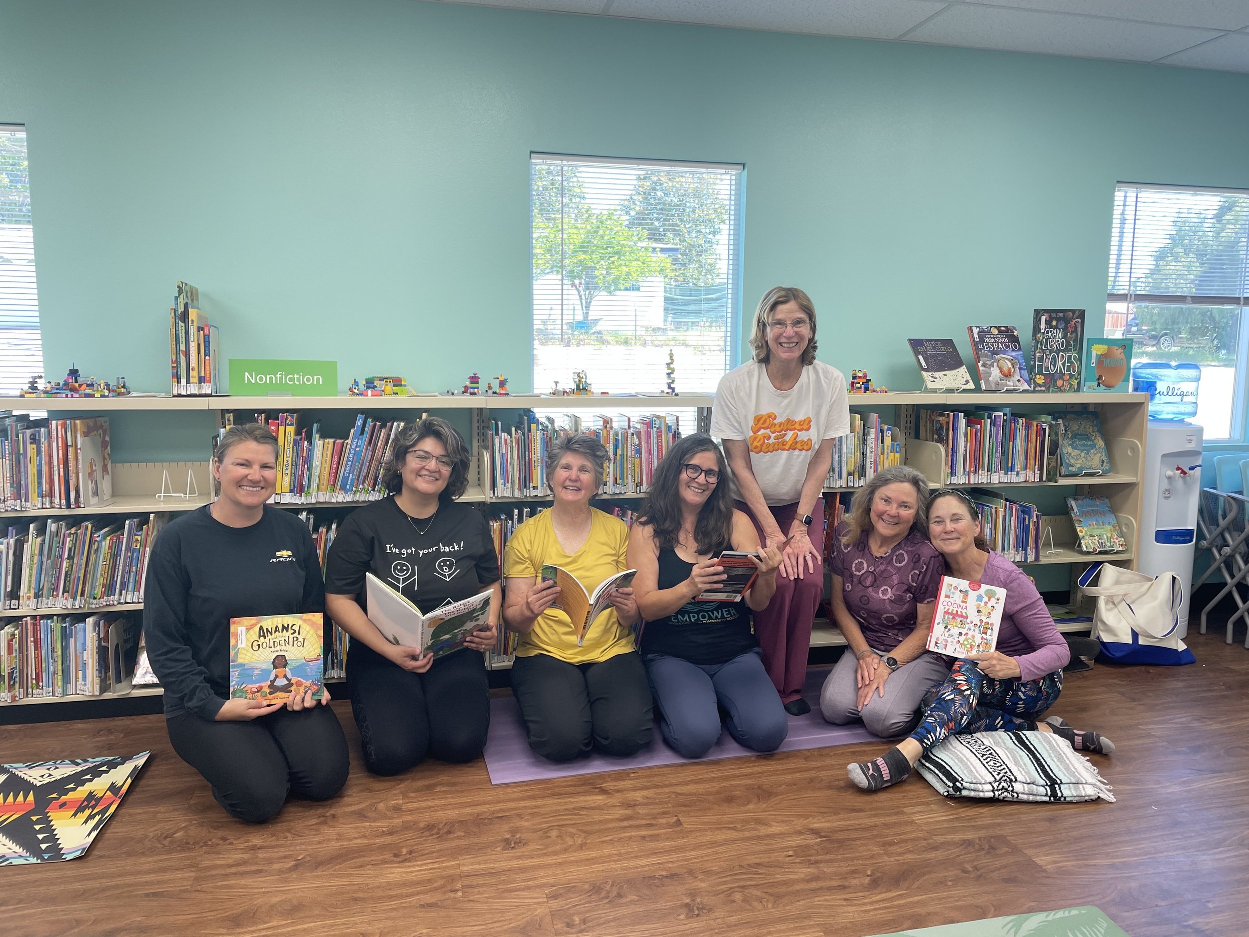 reading books and doing yoga