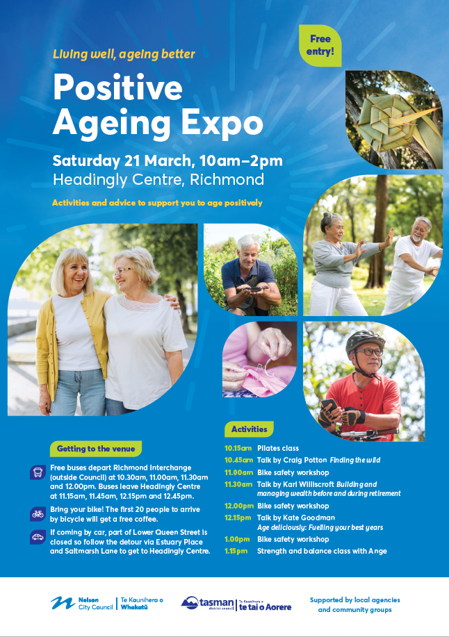 Poster for Positive Ageing Expo in March 2026