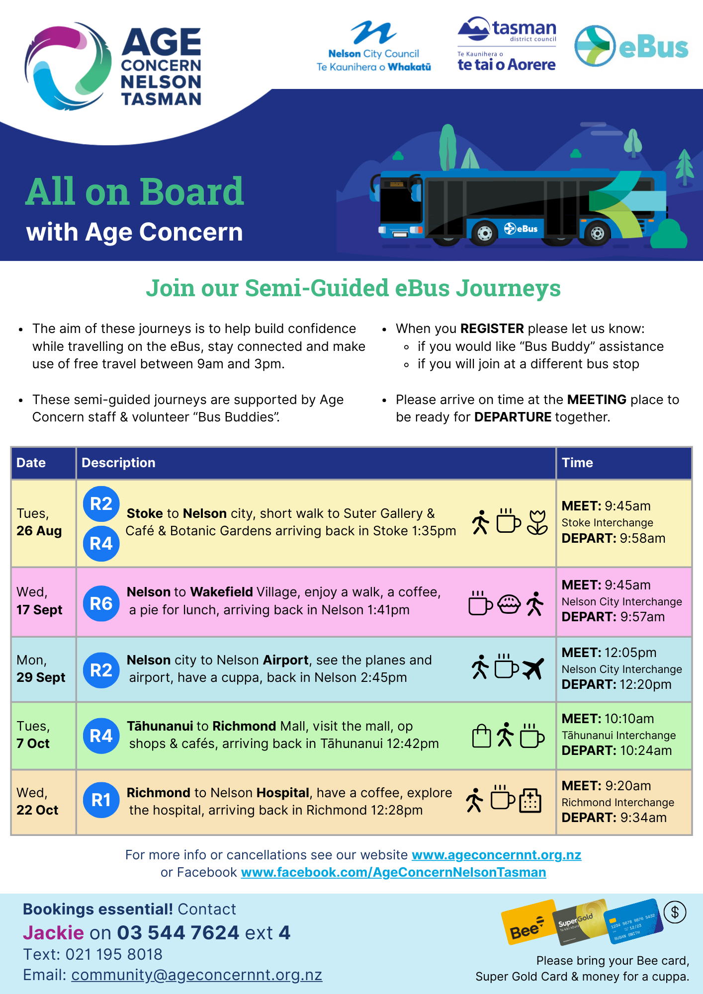 eBus journeys