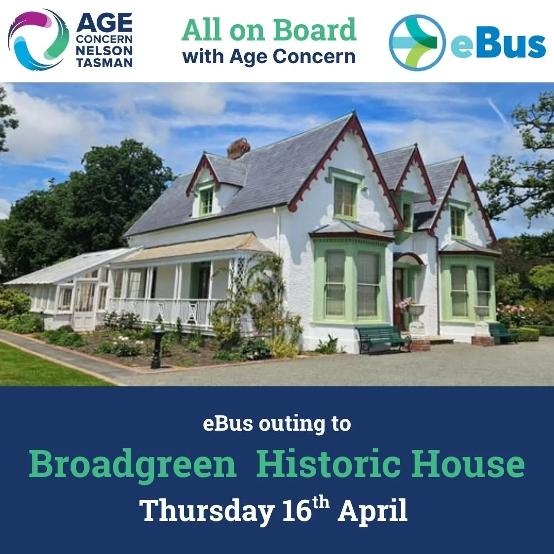All on Board the eBus to Broadgreen Historic House