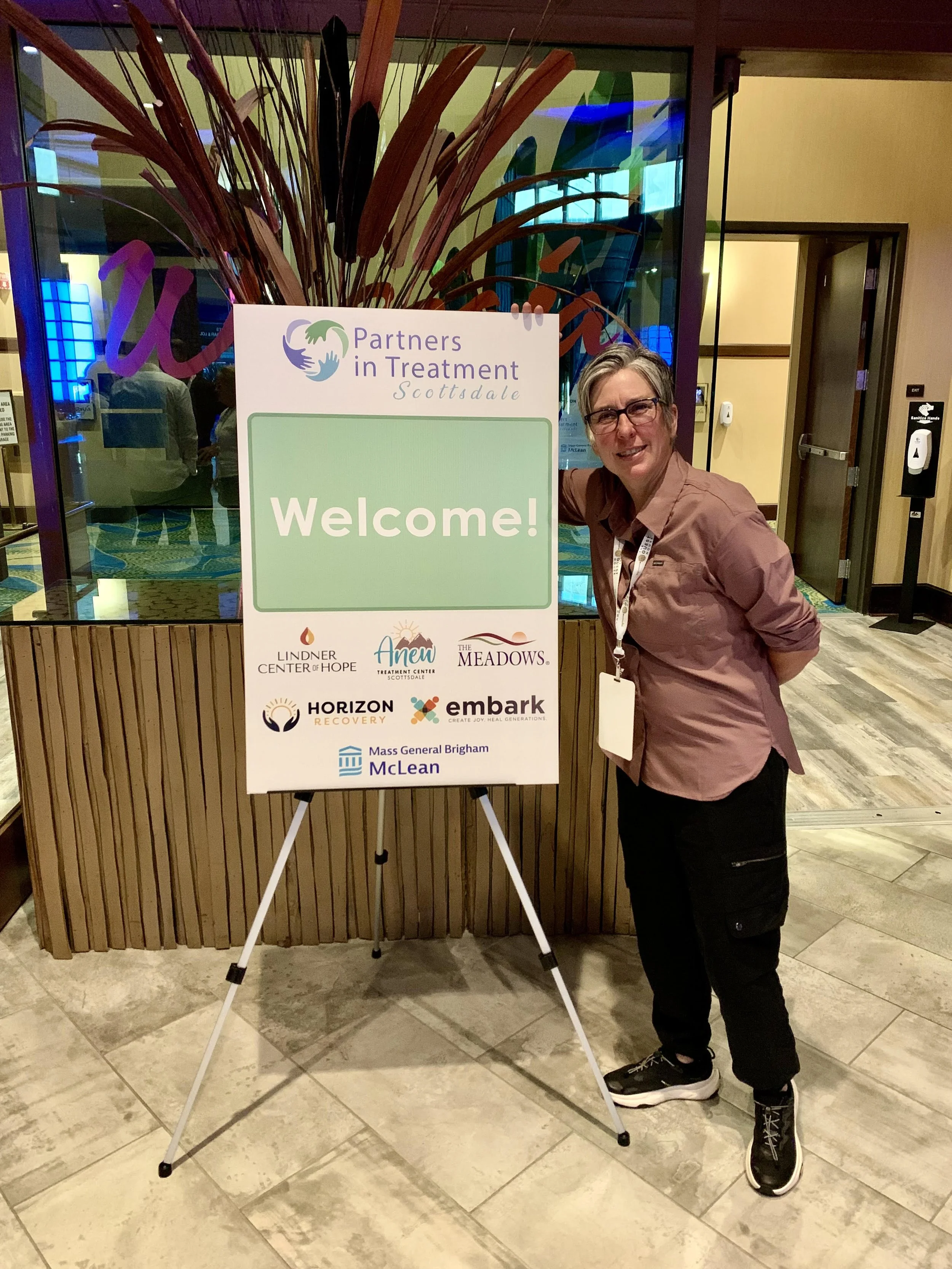 Mary at the Partners in Treatment conference in Phoenix (2026)