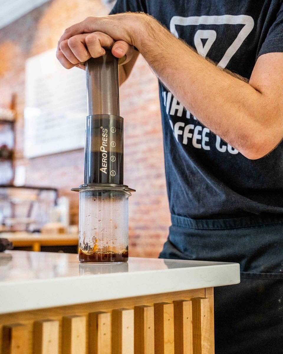 We have loved using the Aeropress for brewing our hand prepared coffees. Three qualities have stood out to us about this brewing method. 

1. Time - brewing time is just 100 seconds which enables us to make a cup of coffee quickly. 

2. Simplicity - 