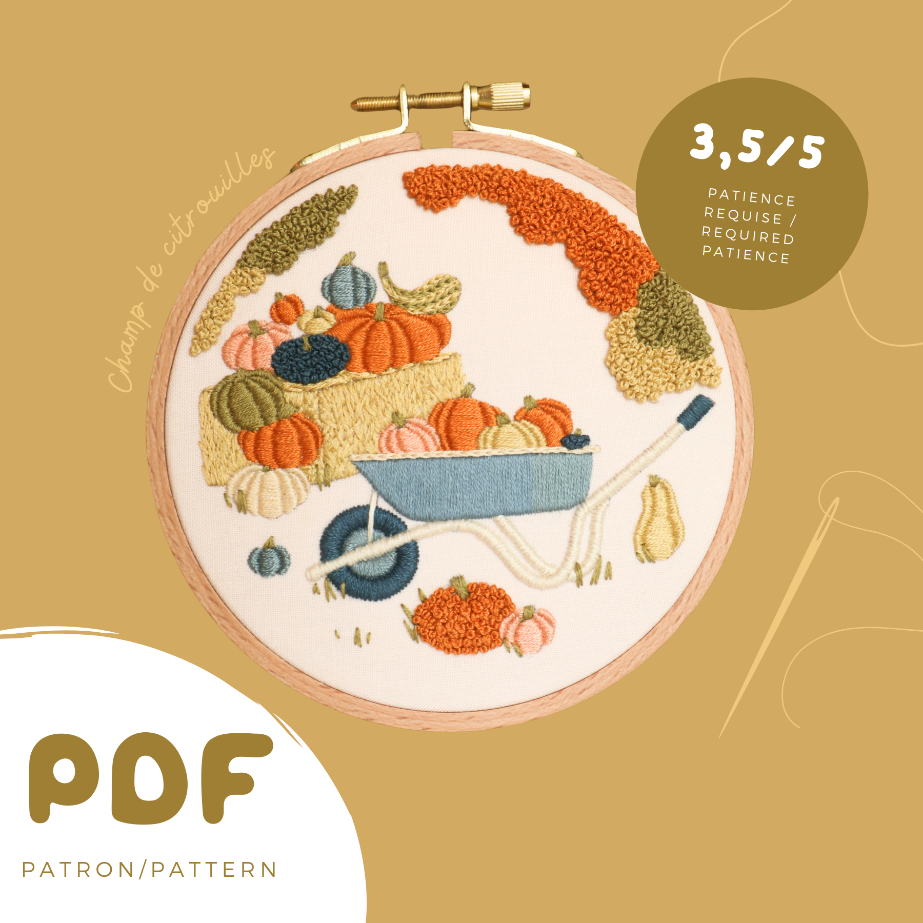 Patron PDF - Champ de citrouilles
