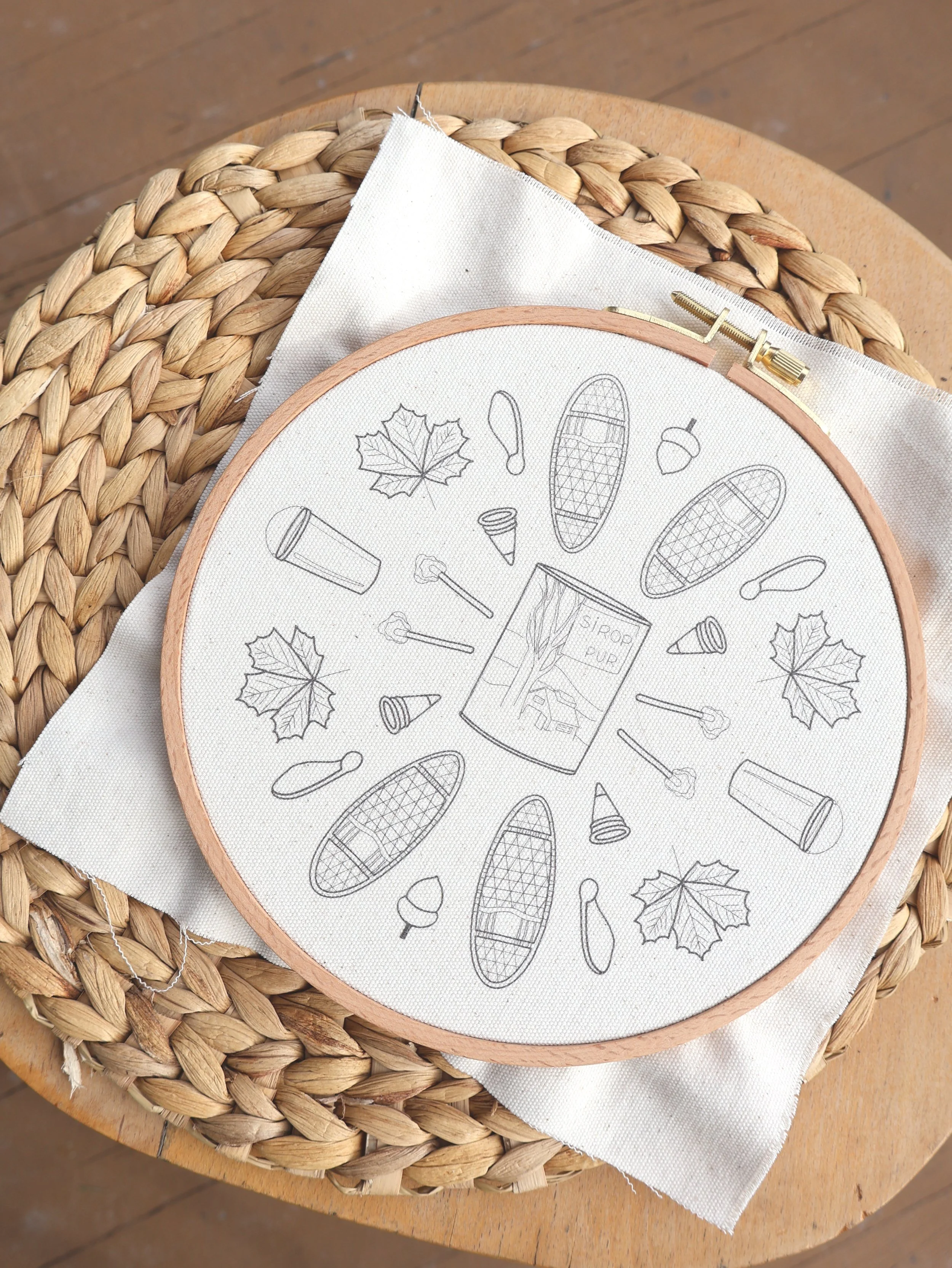 Tissu pré-imprimé - Temps des sucres