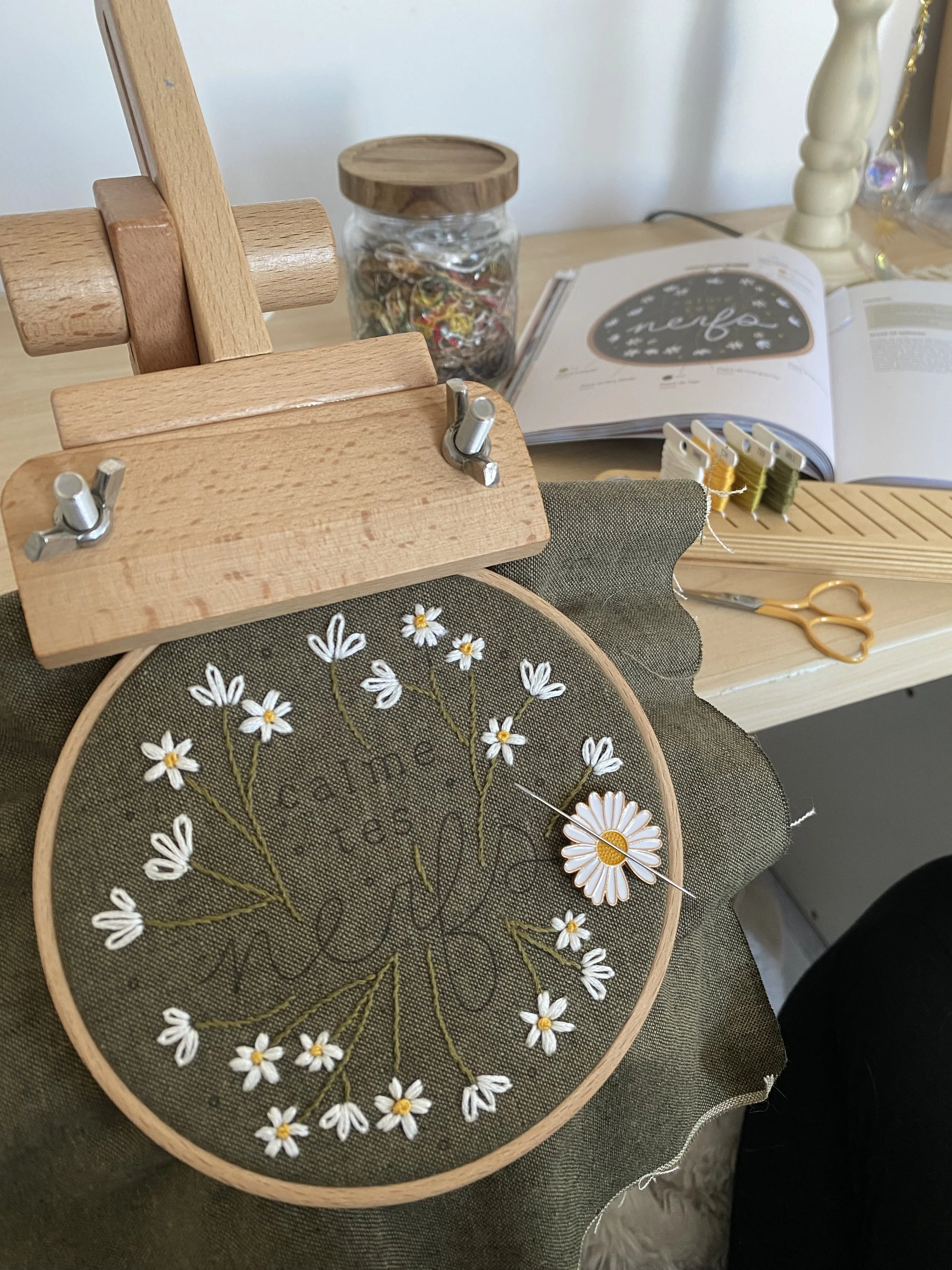 "Calme tes nerfs" (patron du livre "Ma broderie nature") par Audrey R.