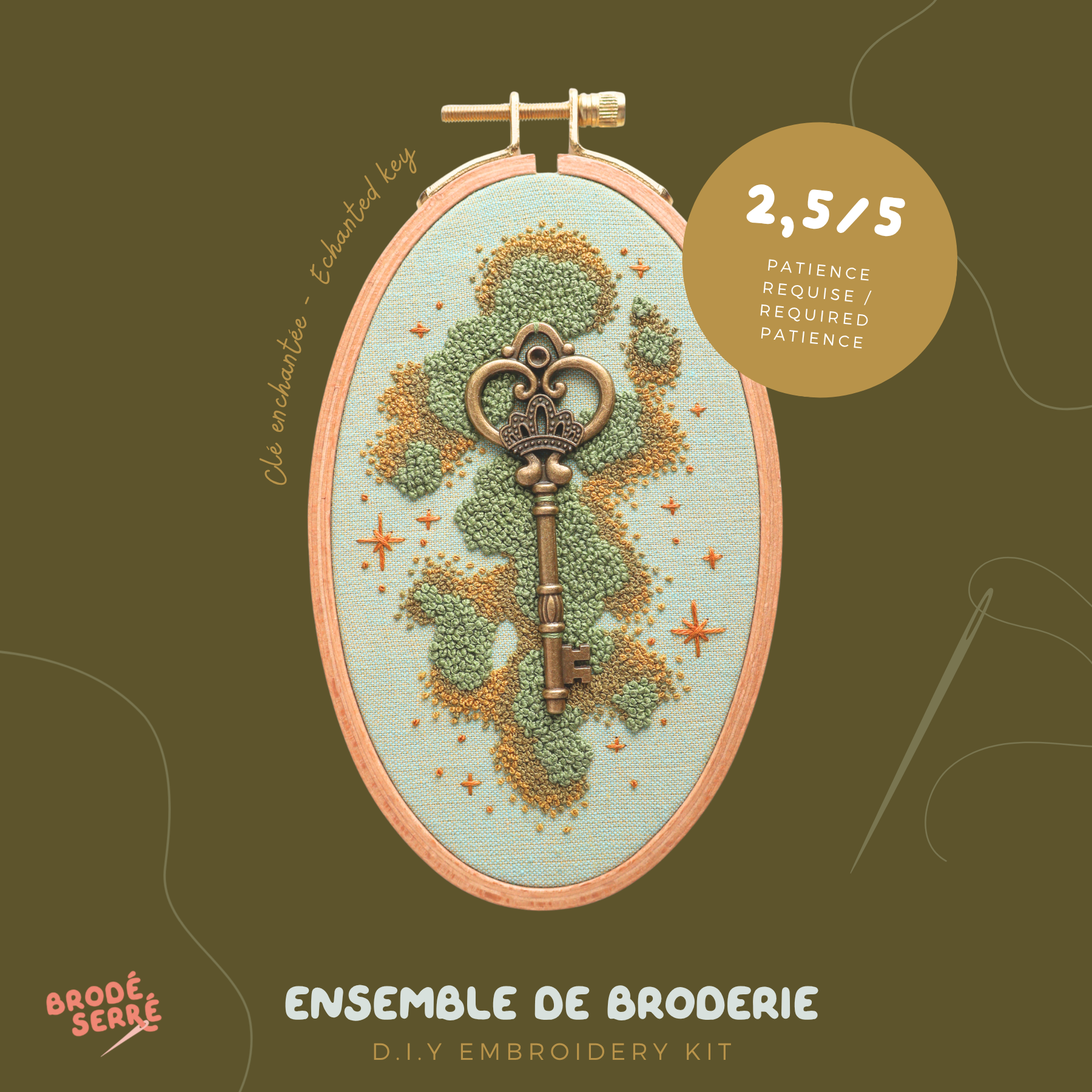 CURIO ✨ Kit de broderie D.I.Y. - Clé enchantée