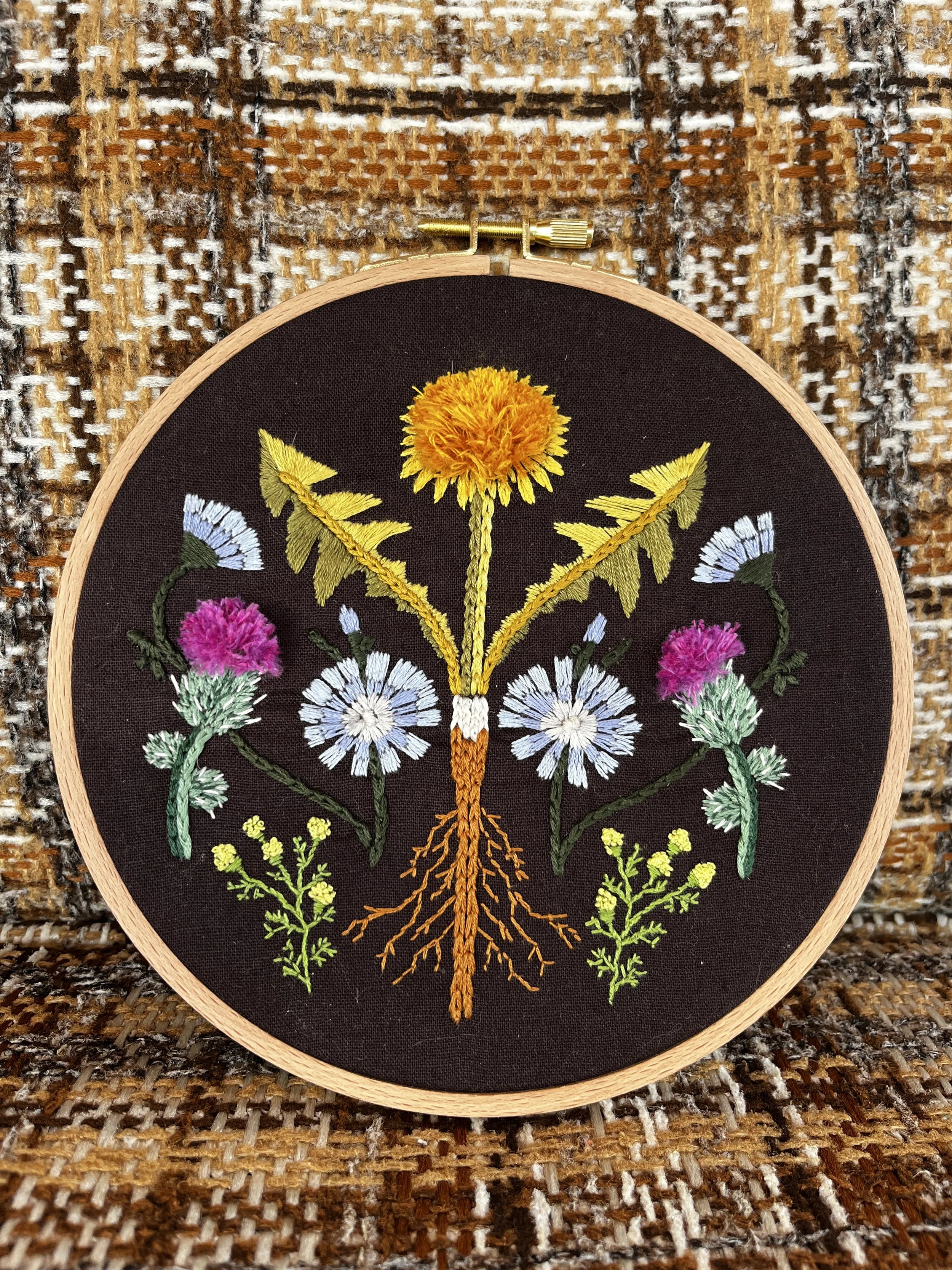 "Mauvaises Herbes" (patron du livre "Ma broderie nature") par Émilie L.P.