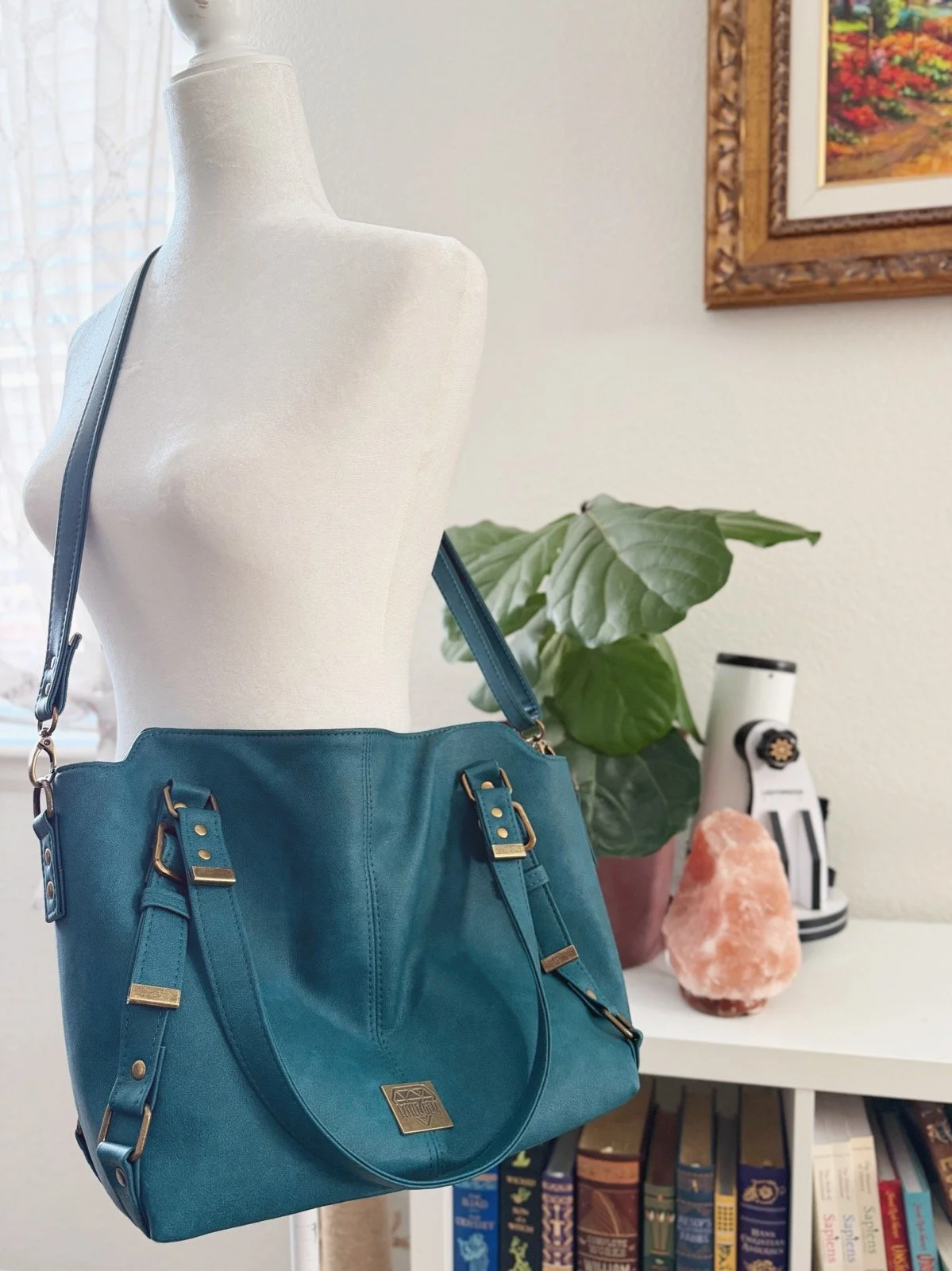 Folk Dragon Teal Moonwake Handbag