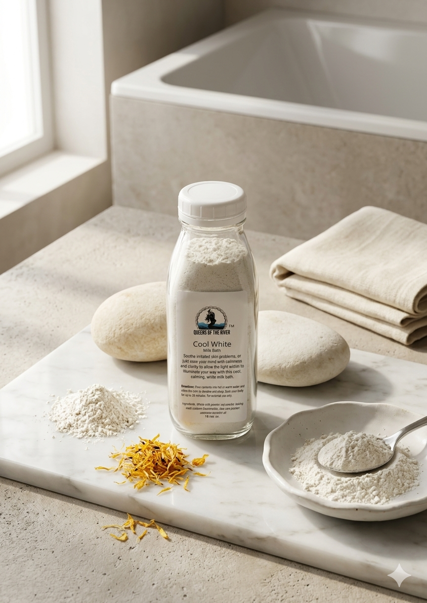 Cool White Milk Bath