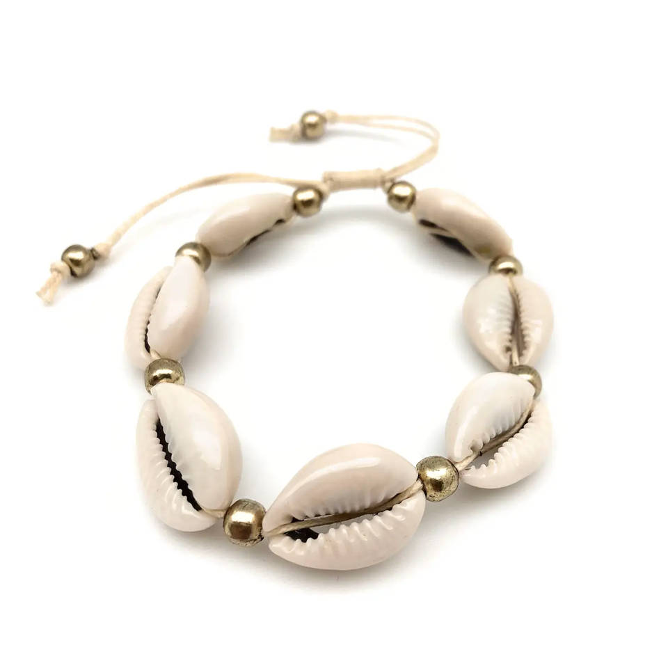 Cowrie Shell Bracelet (Adjustable)