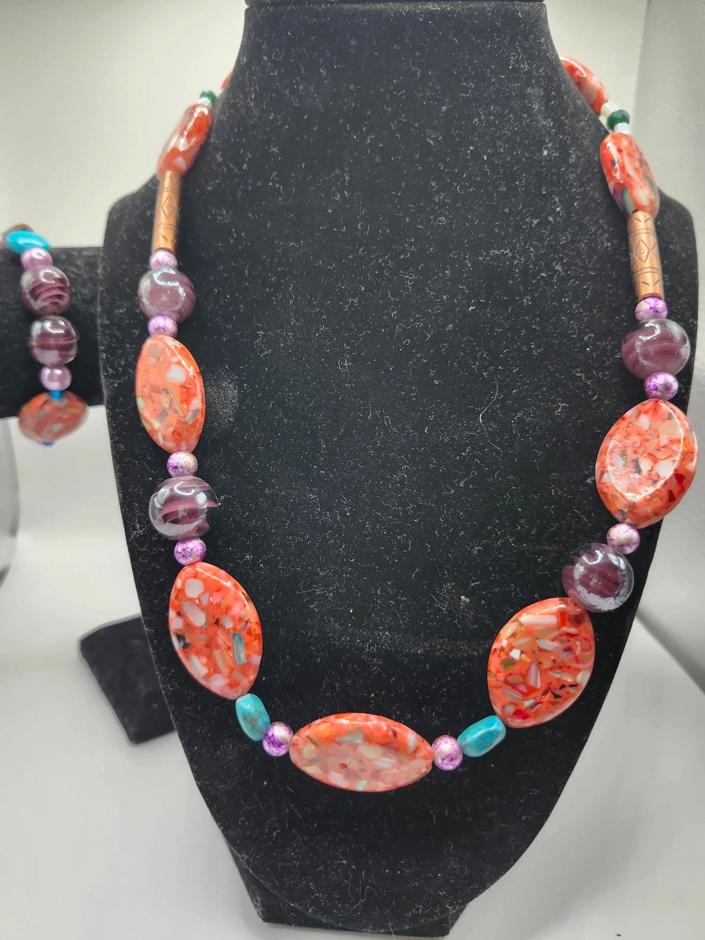 Spring Love Necklace and Bracelet Set