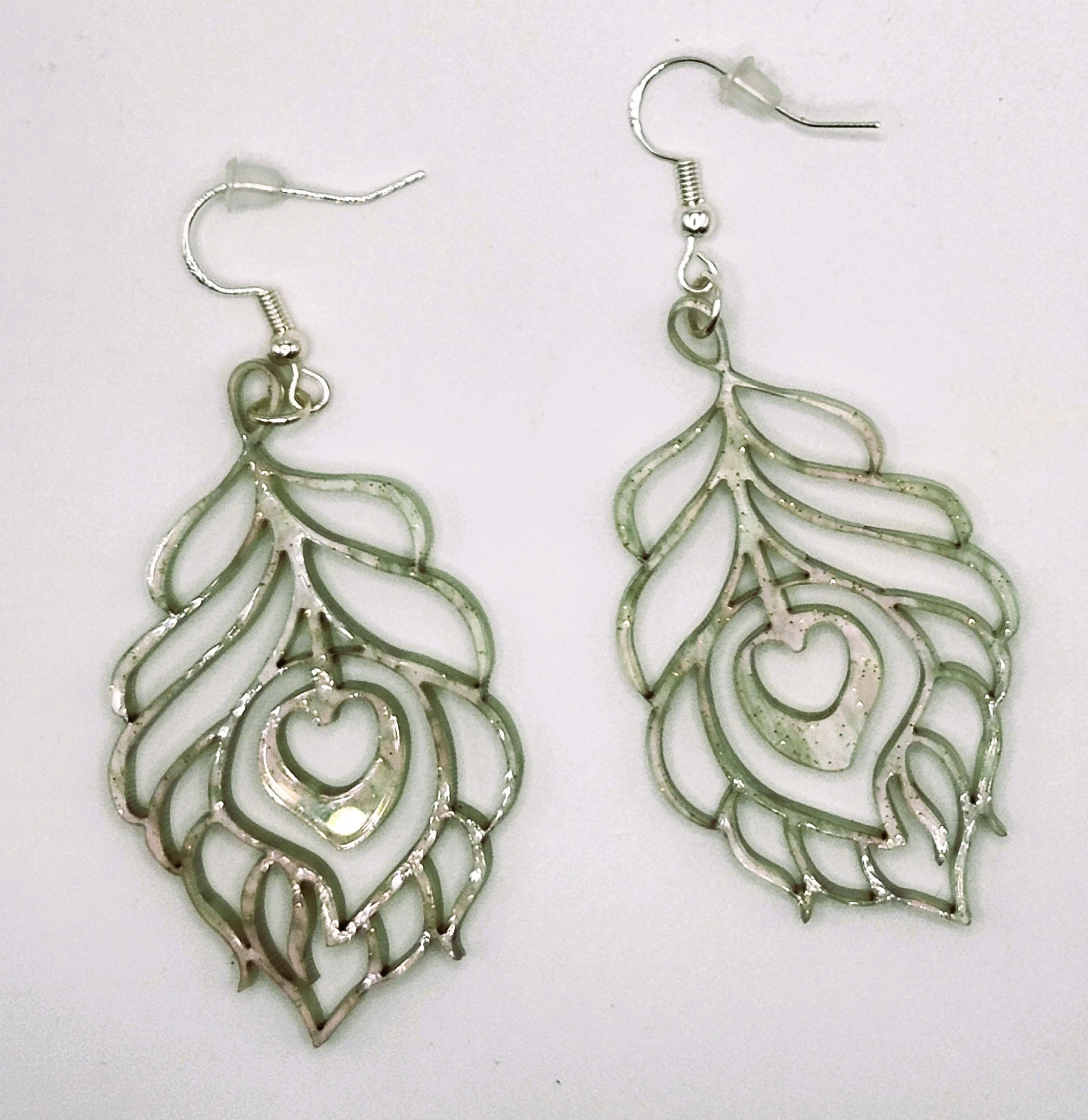 Peacock Feather Shaped Earrings