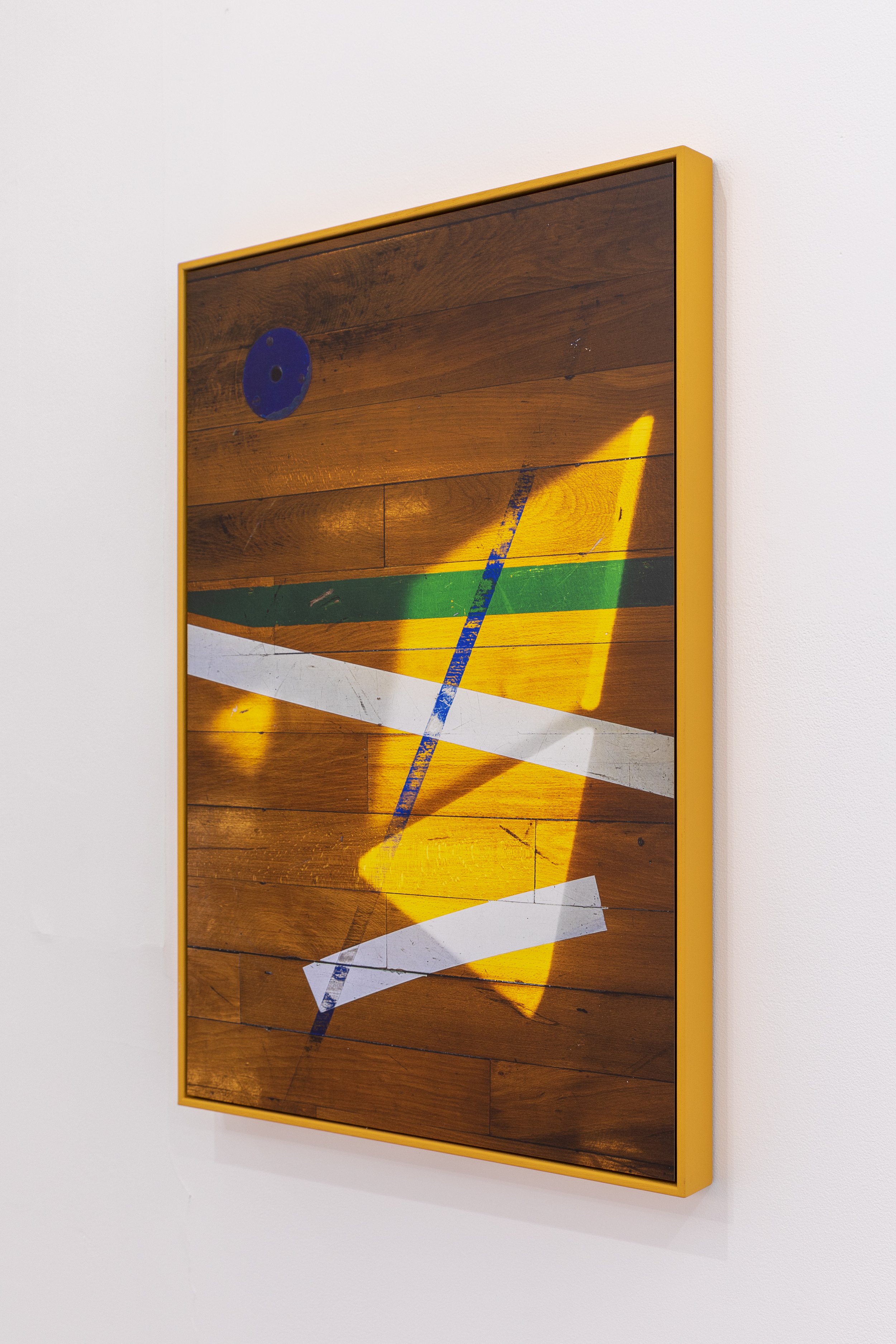 Perfect Moment . . . Right Now (in Yellow) 2021 / Eco Solvent Print on Solve Glaze Satin Rag with coloured timber shadow frame/ 51.5 x 76.5 x 4.5 cms