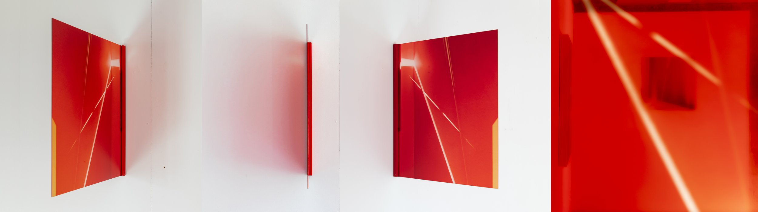 INTERIOR FRAGMENT (2024) / 61 X 61 X 2CMS / TRANSPARENT PRINT MOUNTED TO ACRYLIC, PAINTED TIMBER & SPACE