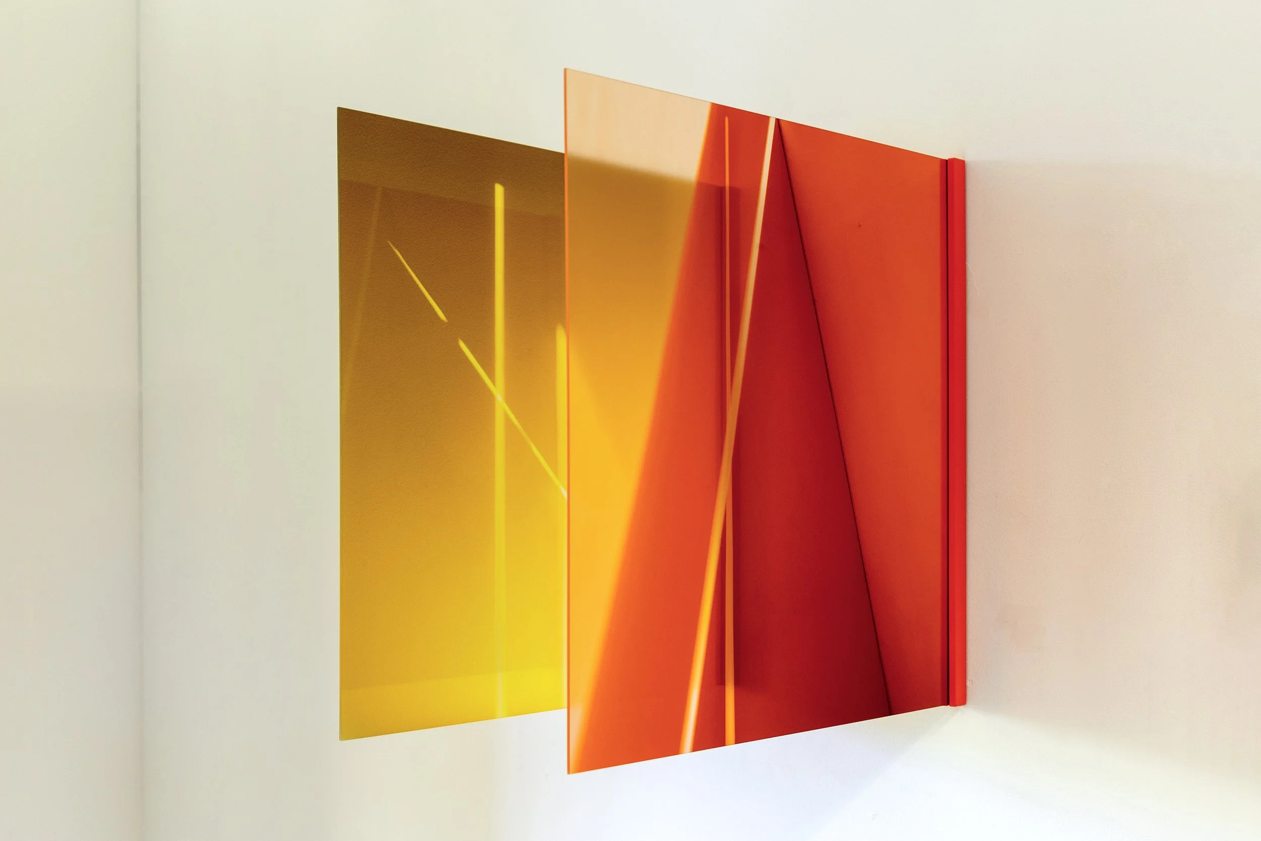 Pattern Recognition (2024) / 30 x 61 x 61 cms / Transparent Prints Mounted to Acrylic,  Painted Timber & Space