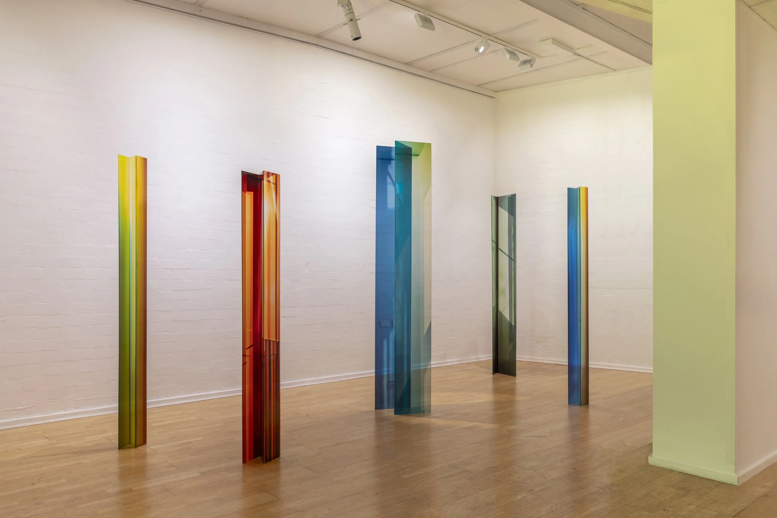 Inside The Empty Interval 2026 / Folded Acrylic, Photo Media, Existing Architecture, Space & light / Install view / Photo-Access - Canberra