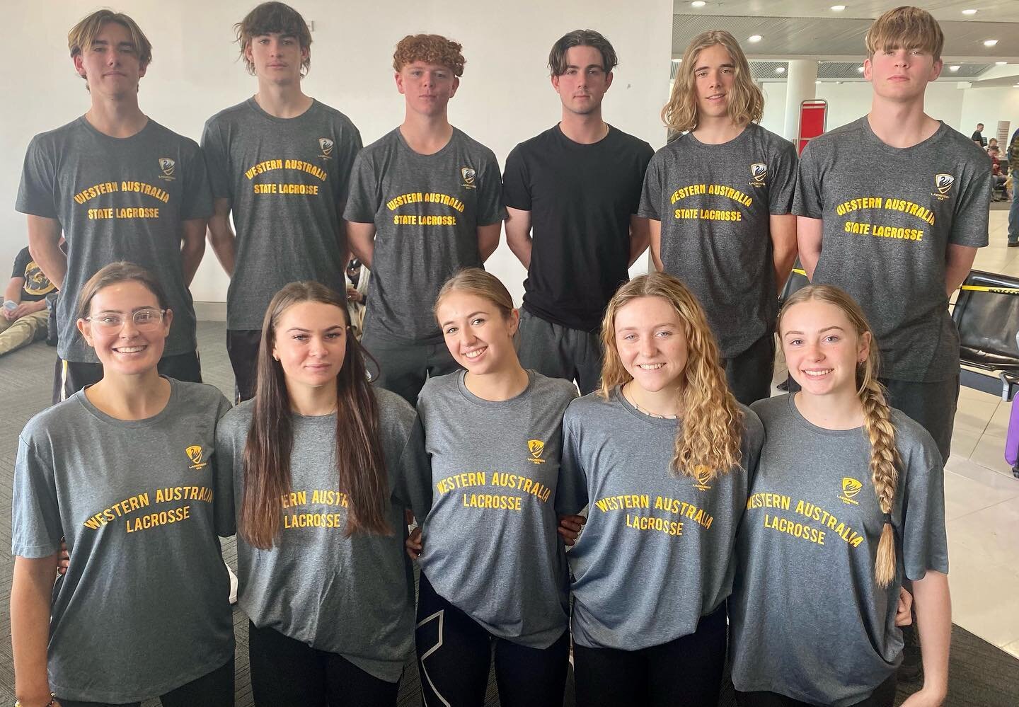 And our U18&rsquo;s are off! ✈️ Join me in wishing them the best of luck as they compete to bring the cup home! Stay tuned to @australianlacrossenetwork for all the live streaming of games and results. Good luck guys 🖤💛🖤💛🖤💛🖤