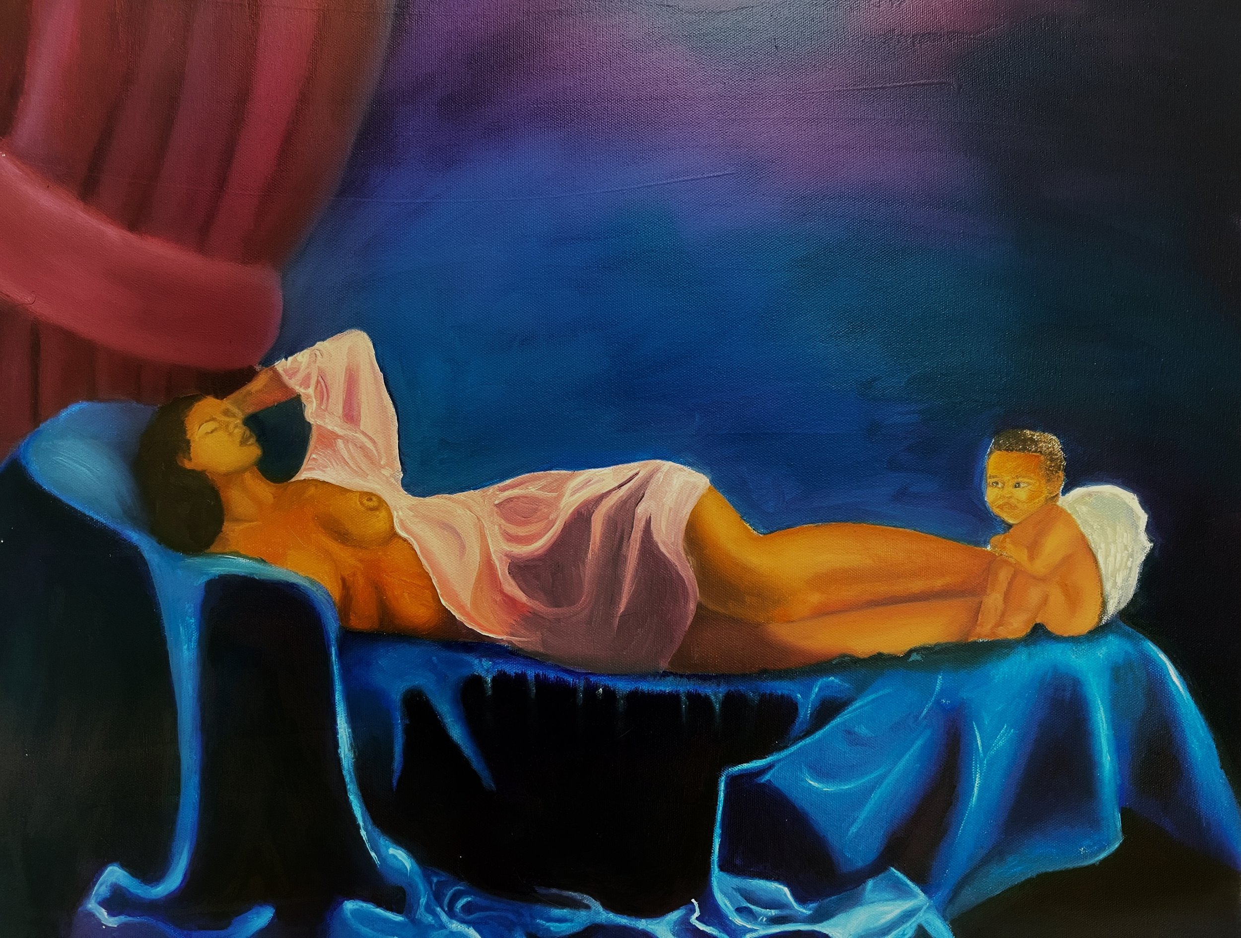 Afro-Renaissance (2021) | Homemade Oil on stretched and built canvas