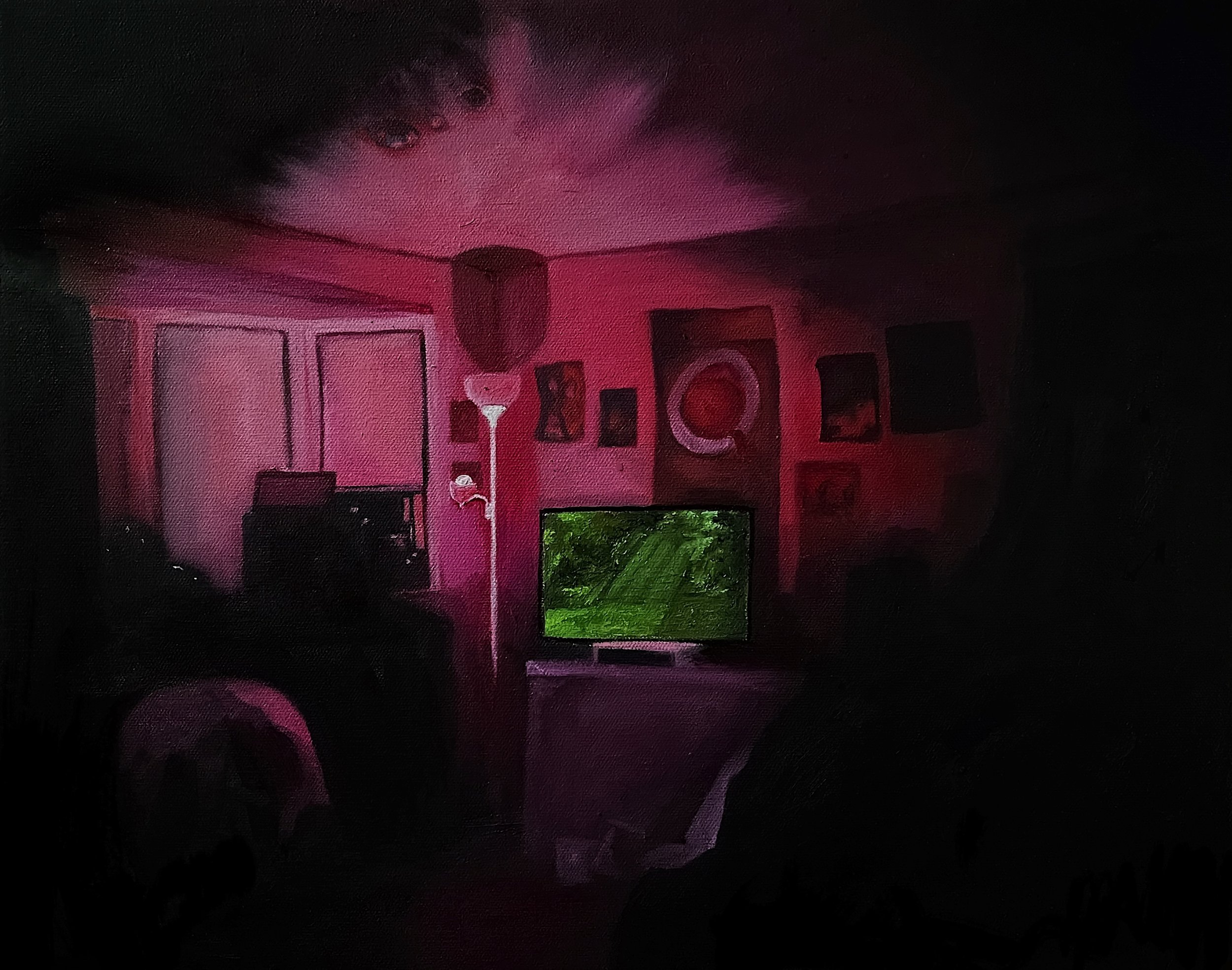 Hamster cage (2023) | Oil on pre-stretched canvas