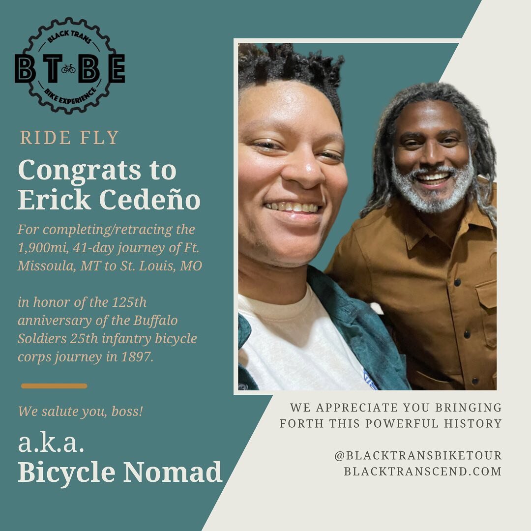 We give thanks for your vision, commitment, &amp; grit @bicycle_nomad 💪🏾. 

Power and rest to you for big upping the power of Black cyclists historically and reminding us we can do anything we set our minds to.