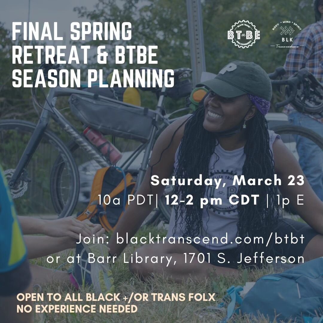 We're gathering one last time before the season starts. We hope to see you there. Join us in person at Barr Library [1701 S. Jefferson, STL] or online [you know where to find the link]. 

Come co-create the Experience of the BTBE Spring 2024 season. 