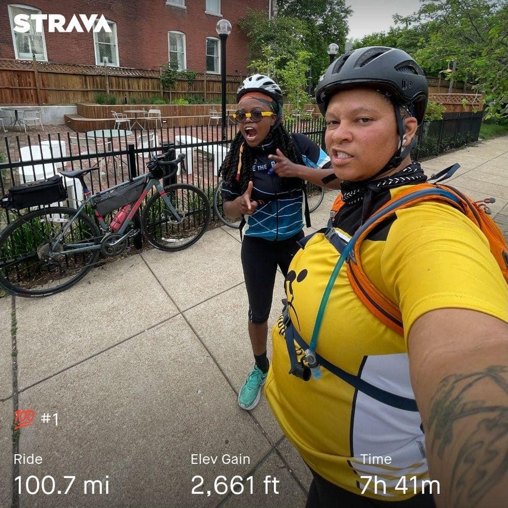 Rode my bicycle 100miles ayer (Thu 5/2, +2600ft of elevation) for the 1st time ever.

Doing it again today (&ldquo;only&rdquo; 1700ft elevation) &amp; hoping to be faster. 💨

Send all prayers n good energy, plz n ty!!! 🚲🙏🏽 

Peep @majorknoxadvent