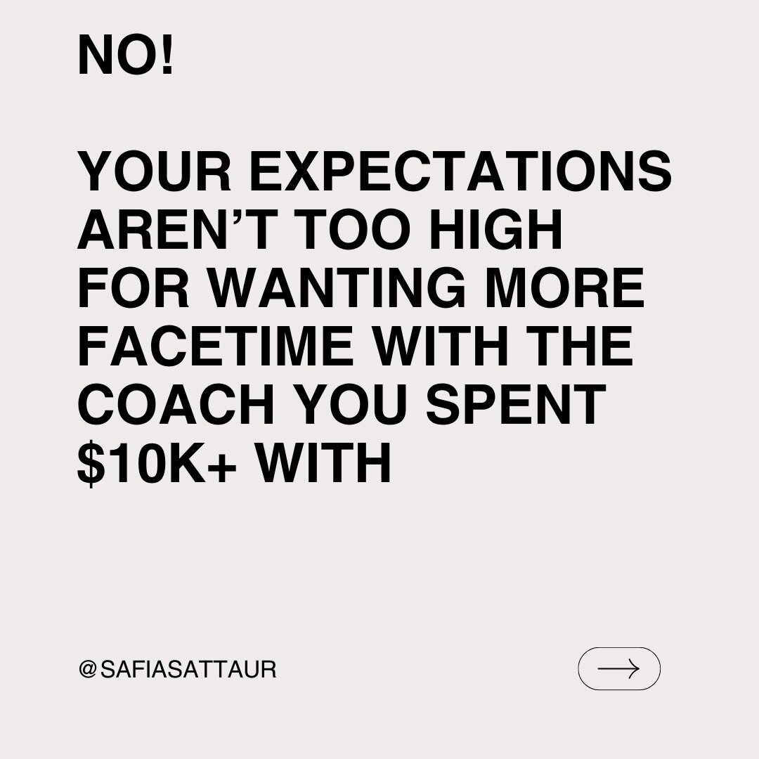 No! It's not you. The problem isn't that your expectations or standards are too high for wanting more from the coaches and programs you invest in.

The problem is that the standards have drastically changed over the past few years with more and more 