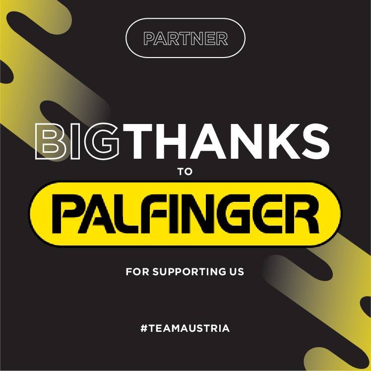 📢📢📢BIG NEWS 📢📢📢
Palfinger supports #Teamaustria from now on!
Thanks a lot again and we can not wait for whats to come 💛

.
.
.
#kleinwuchssport&ouml;sterreich #sponsoring #palfinger #support #teamsports #dwarfism #sportsteam #cooperation