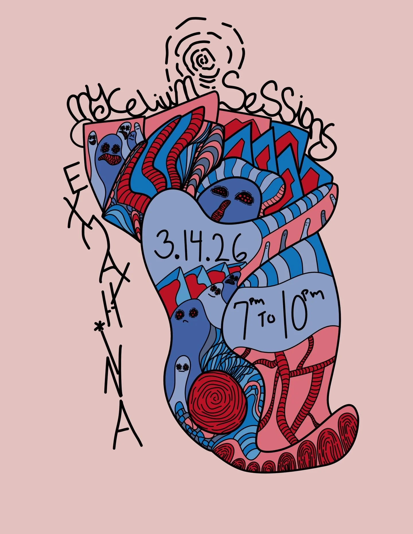 Another fresh poster design for my upcoming mycelium sessions event ☺️ its always fun making these.