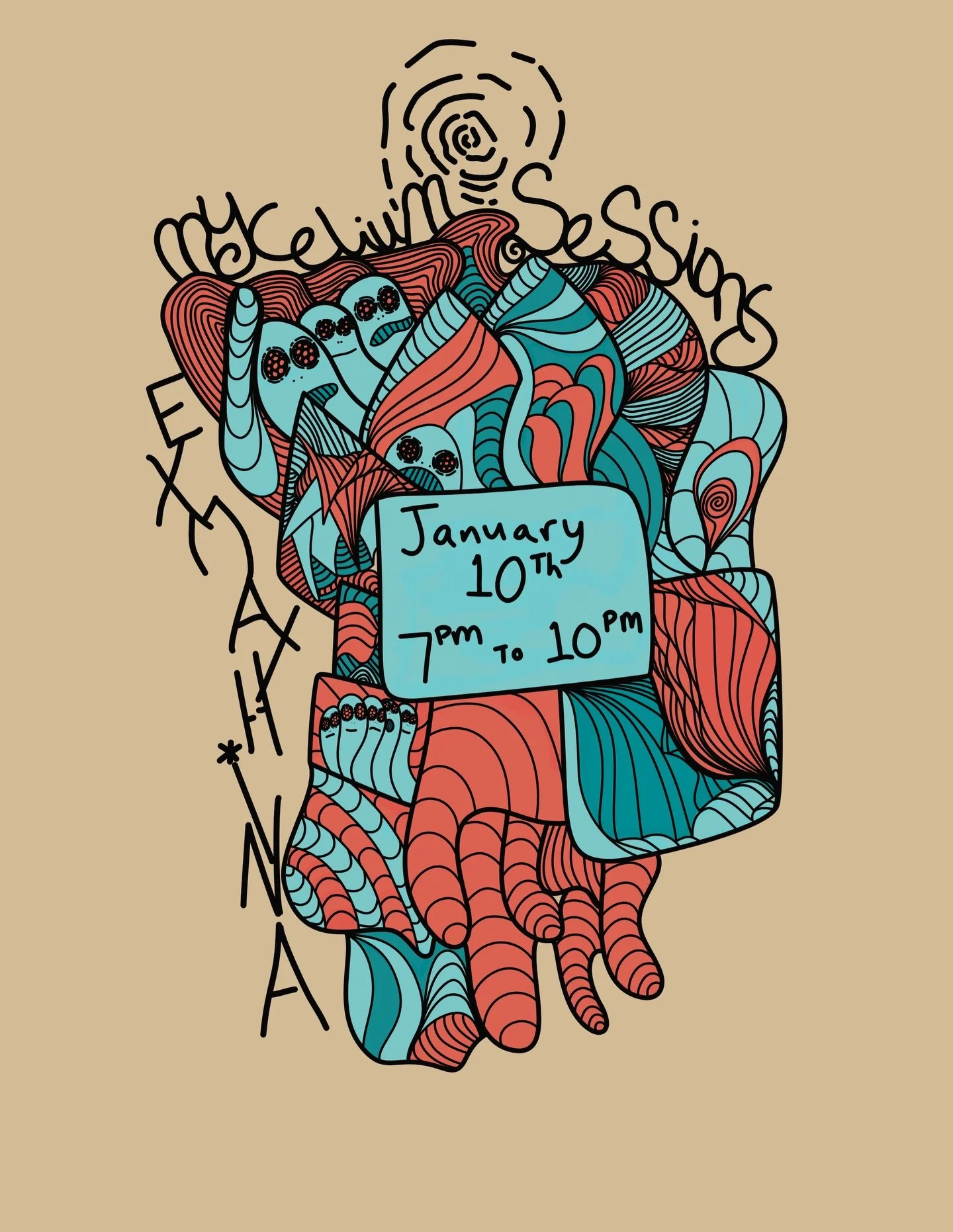 Mycelium Sessions poster design for January 10th 2026!
#digitalart