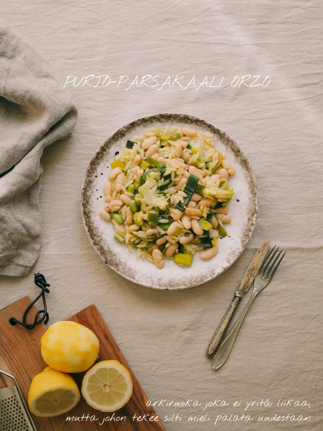 Mit&auml; sulle tulee mieleen ekana purjosta? 

Purjo-perunasosekeitto? Purjopiirakka? Ent&auml;s orzo? Jos purjo aiheuttaa vaan hein&auml;sirkkojen sirityst&auml; niin muutetaanpa tilanne yhdess&auml;!

Purjo sopii nimitt&auml;in &auml;lytt&ouml;m&a
