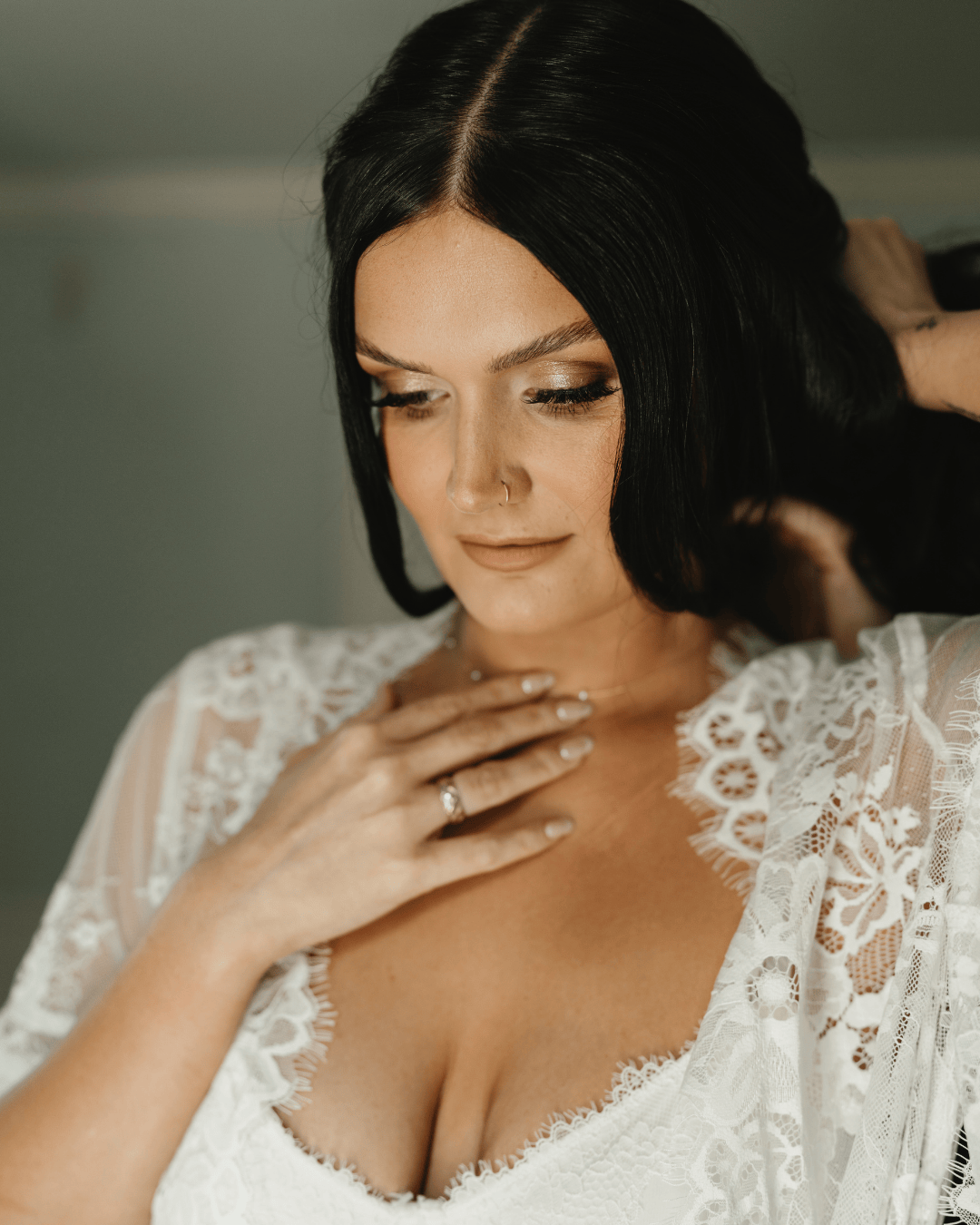 image of soft glam wedding makeup