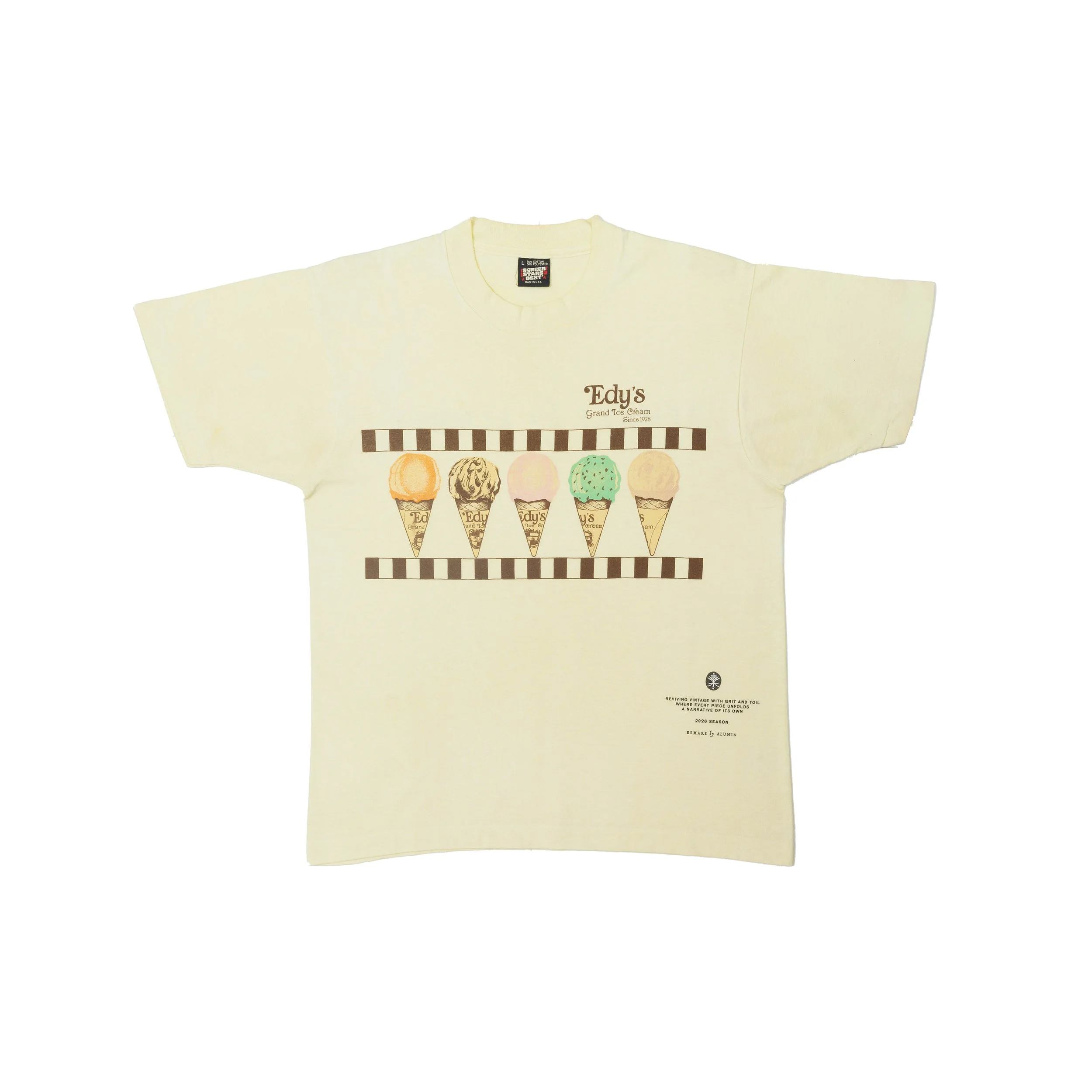 Remake Vintage T-Shirt (Edy's Ice Cream) - Size Medium