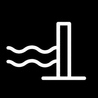 Icon of a bathroom shower with water spray.