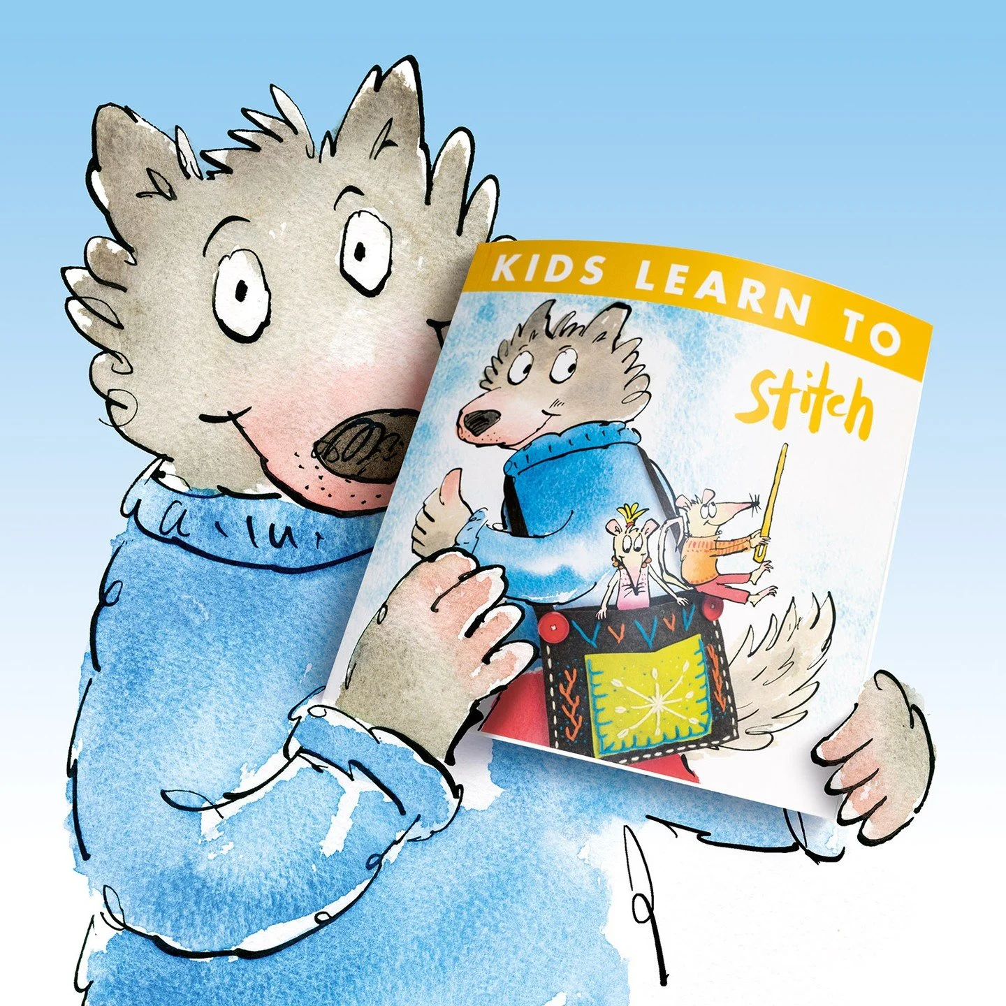 Out today!
The new and revised Kids Learn to Stitch - the companion book in the hugely popular Kids Learn to&hellip; series that includes Kids Learn to Knit and Kids Learn to Crochet is available now.

#wolf illustration
#mouse illustration
#stitchin