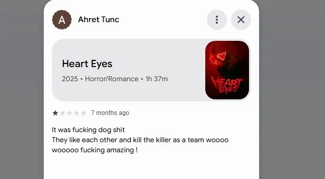 Ahret, the film critic Feb 2025